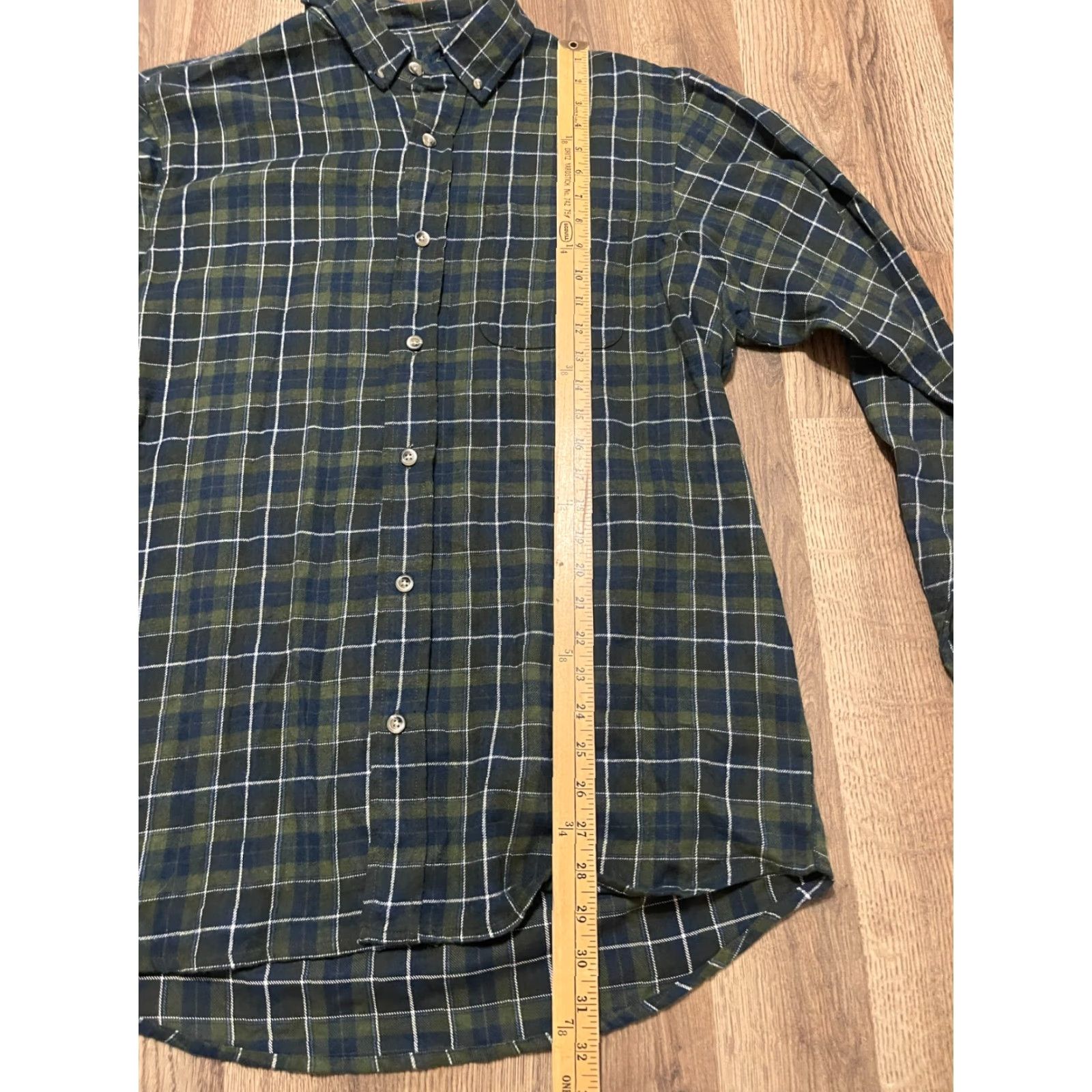 Vintage HOBBS CREEK Shirt, Men's Size Large, Plaid, Button-Down, Long Sleeve, Blue Green White, Casual, Regular fit, Button-Up, Fall Spring Summer, Mens Size US L / EU 52-54 / 3 - 6 Thumbnail