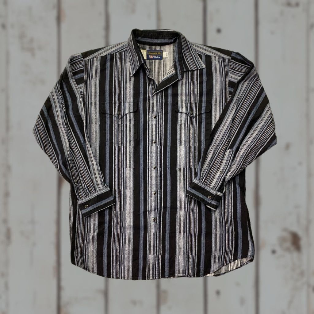 Vintage VINTAGE Panhandle Slim Shirt Men 17 34 Rodeo Brushpopper Shirt Size US XL / EU 56 / 4 - 1 Thumbnail