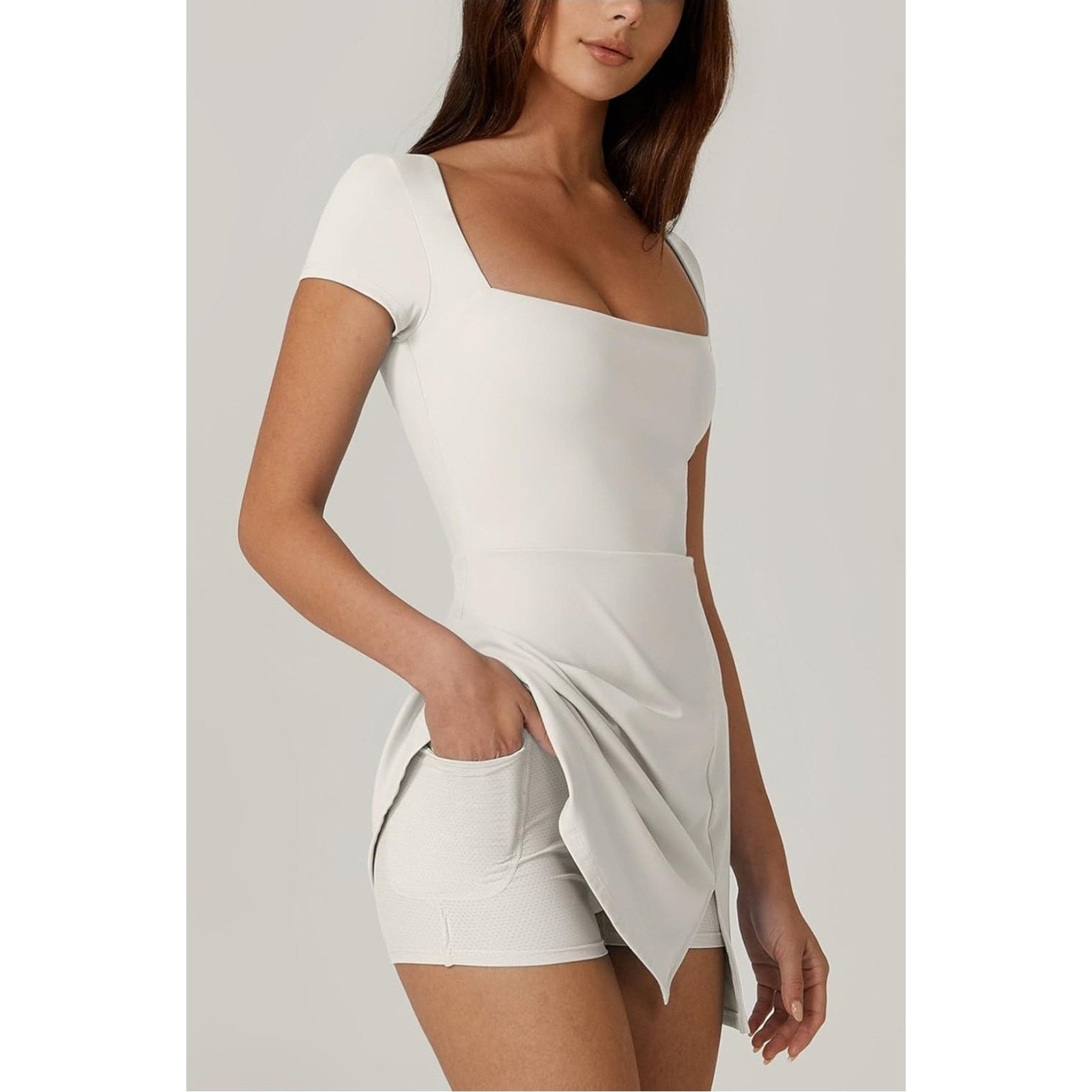& Other Stories Tennis Dress for Women Skort w/ Pocket, Small, White Size 26" / US 2 / IT 38 - 3 Thumbnail