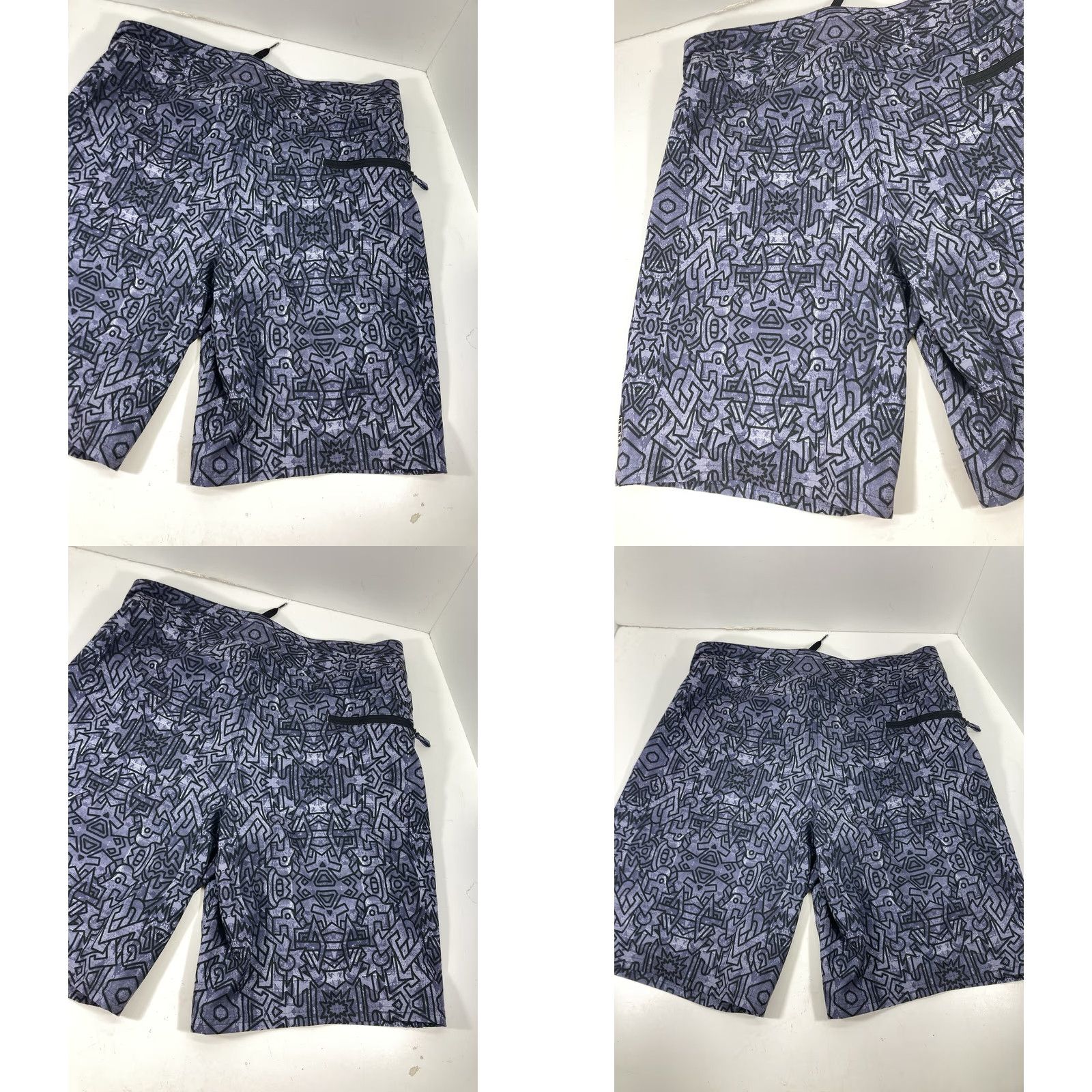 Under Armour Under Armour Board Shorts Swim Trunks Men 34 Gray Geometric Draw String Regular Loose Fit Size US 34 / EU 50 - 8 Thumbnail