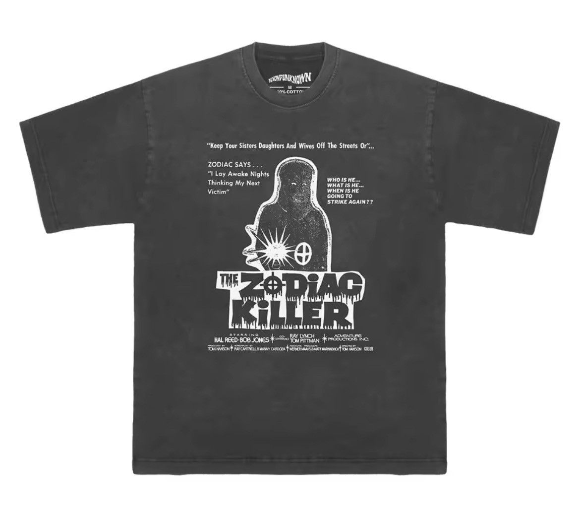 Japanese Brand × Vintage The Zodiac Killer Graphic Printed Cotton Tshirt Size US S / EU 44-46 / 1 - 2 Thumbnail