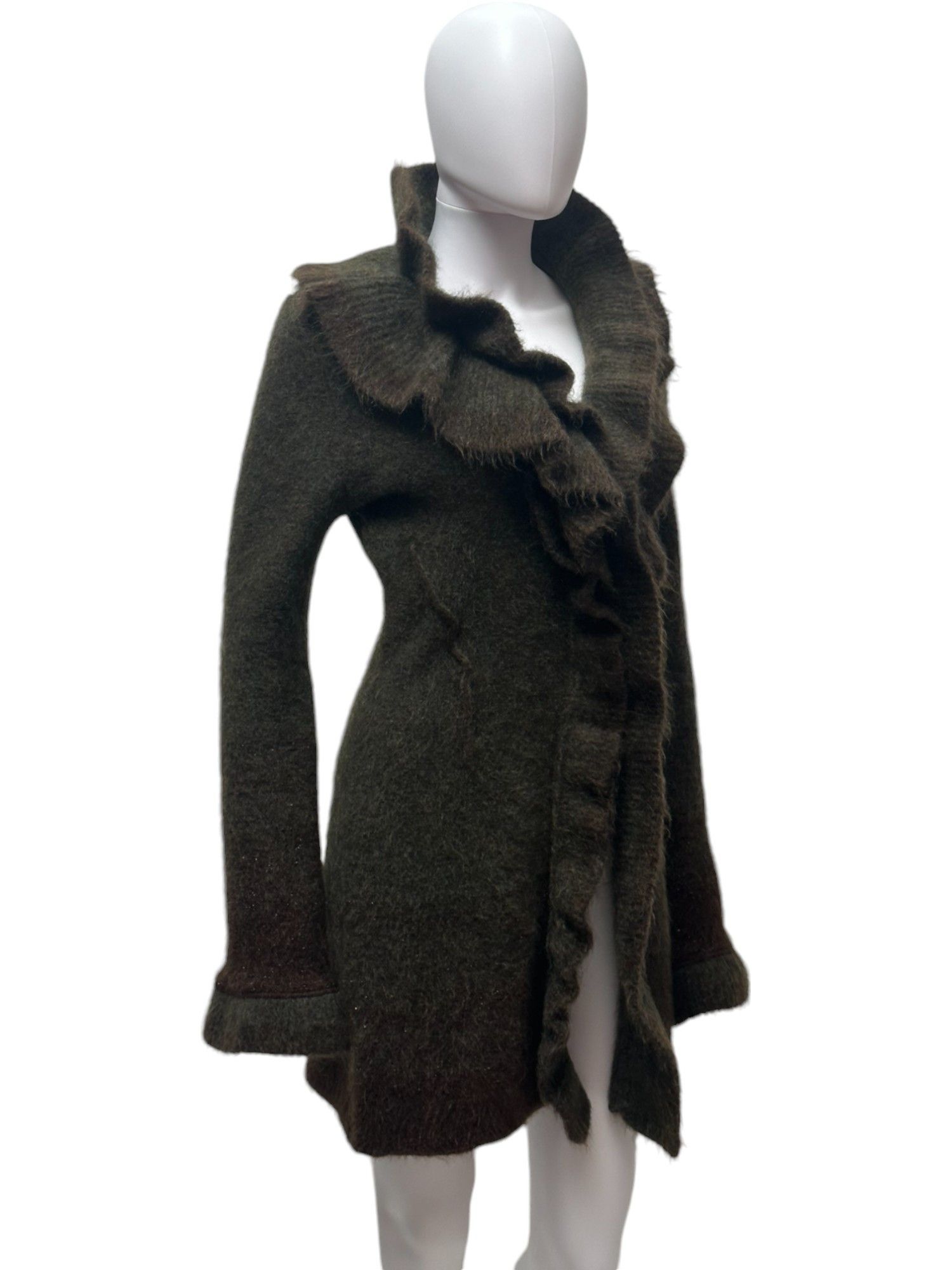 Roberto Cavalli FW2005 Knitted Wool Coat Size M / US 6-8 / IT 42-44 - 4 Thumbnail
