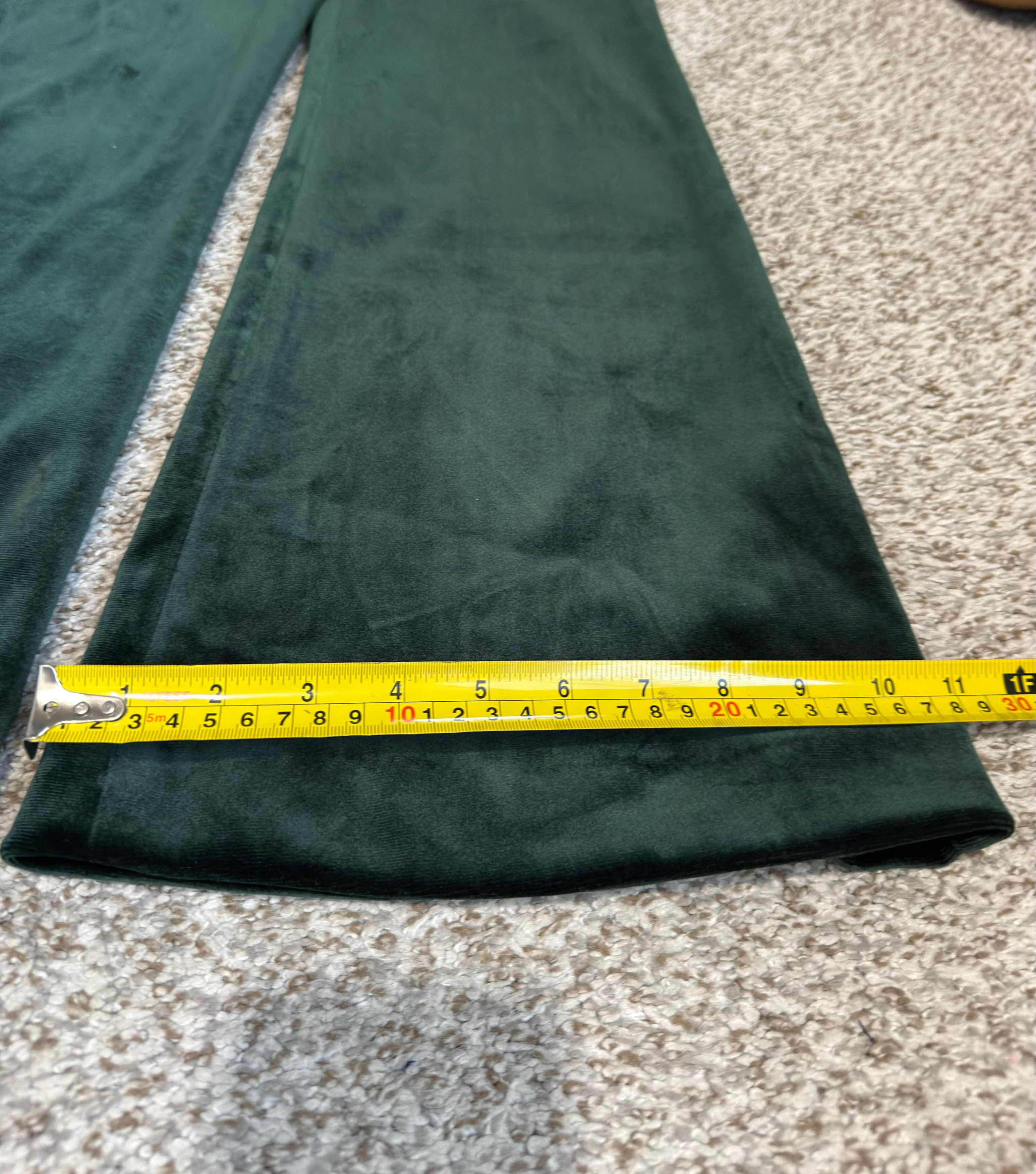 Express Elegant Express Velvet Women's Suit Set Dark Green - XS Size 25" / US 0 / IT 36 - 15 Thumbnail