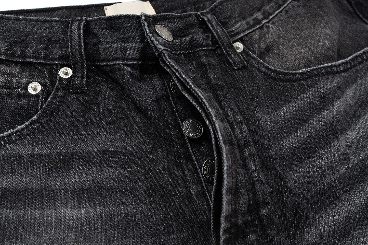 Vintage Street washed loose distressed ink-splashed flared jeans Size US 32 / EU 48 - 4 Thumbnail