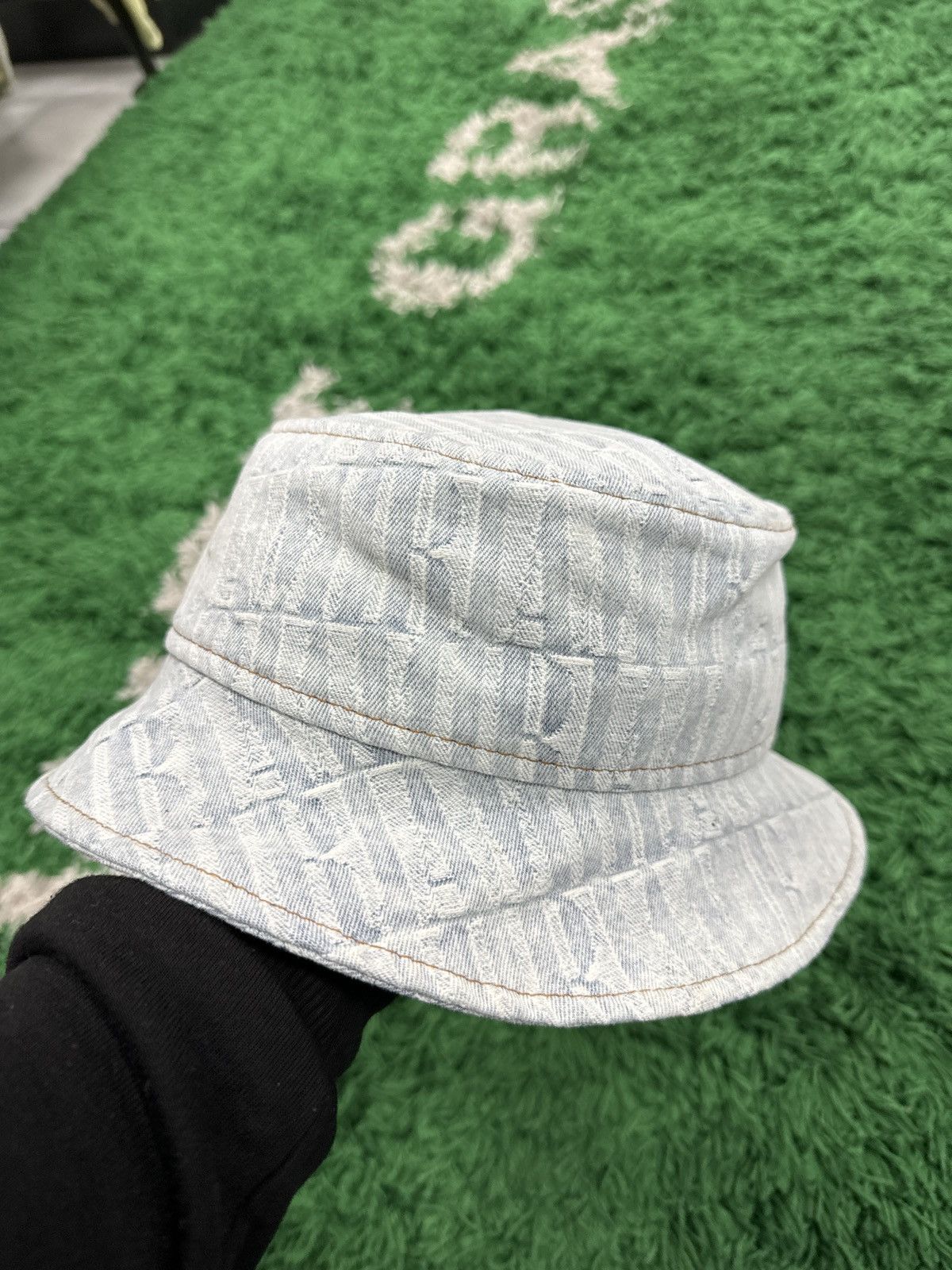 image of Amiri Denim Bucket Hat in Blue, Men's