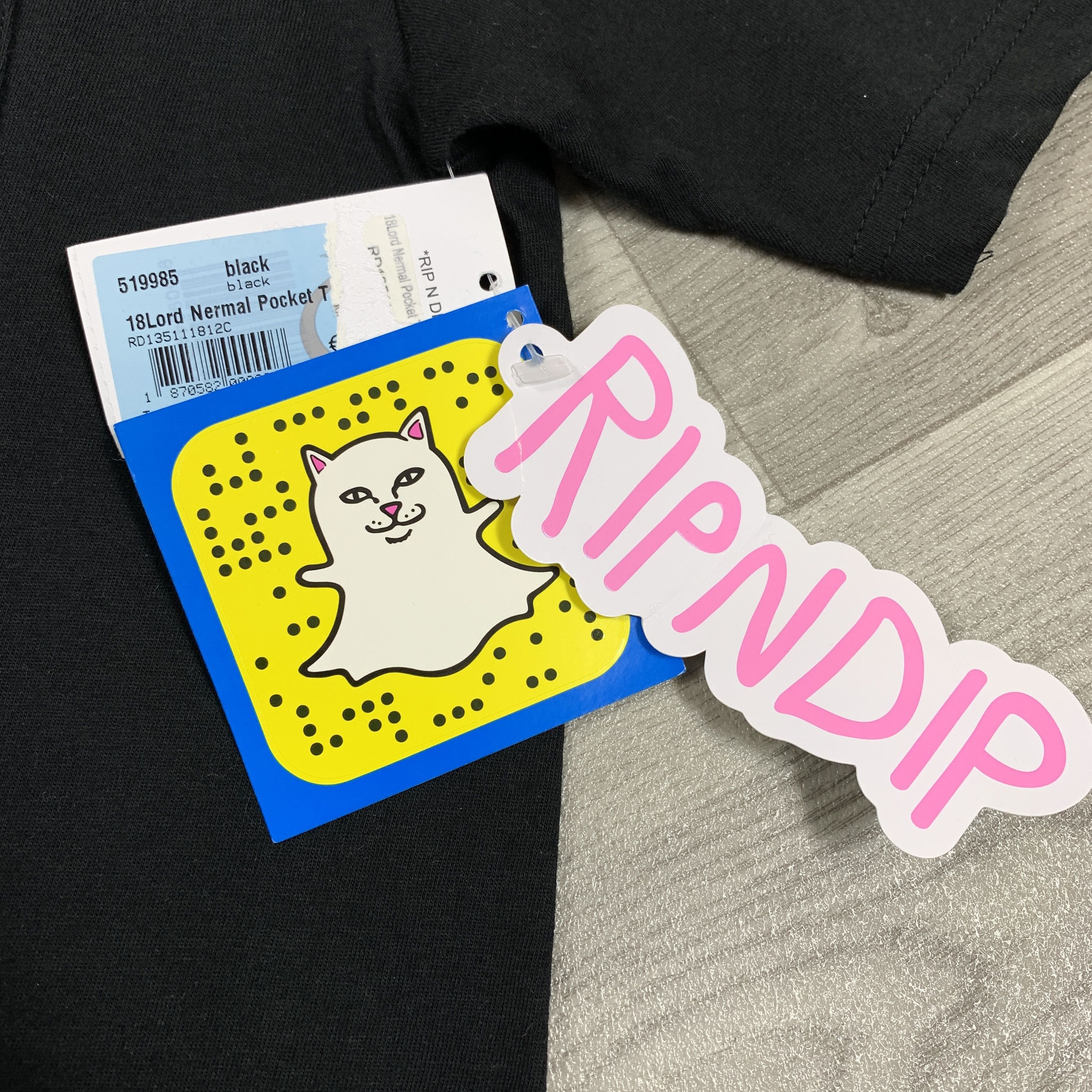 RIPNDIP Ripndip Icon Black Graphic Pocket Tee Shirt M Size US M / EU 48-50 / 2 - 6 Thumbnail
