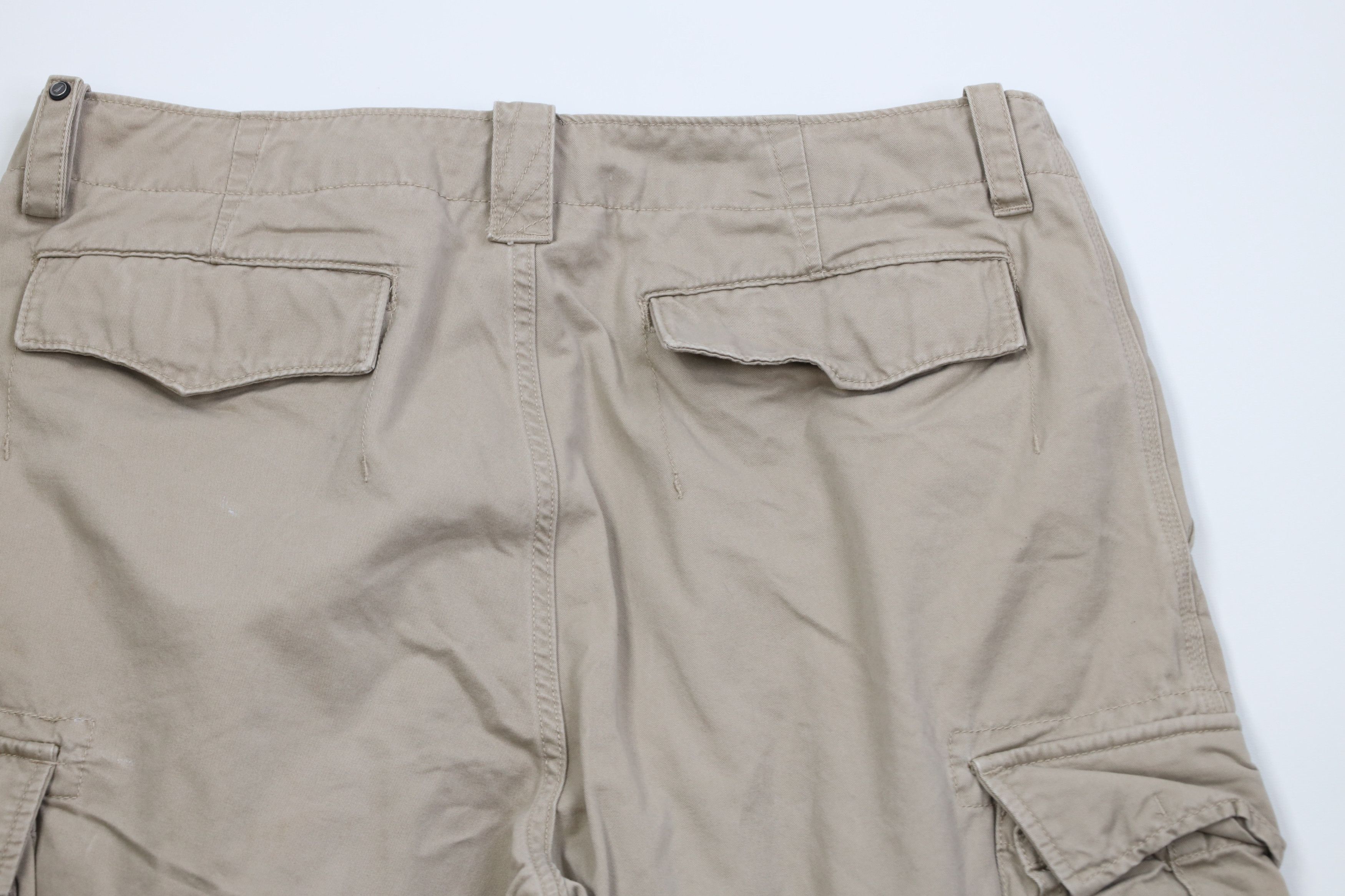 Nautica Vintage 90s Y2K Nautica Wide Leg Cargo Pants Beige Cotton Size US 36 / EU 52 - 12 Thumbnail
