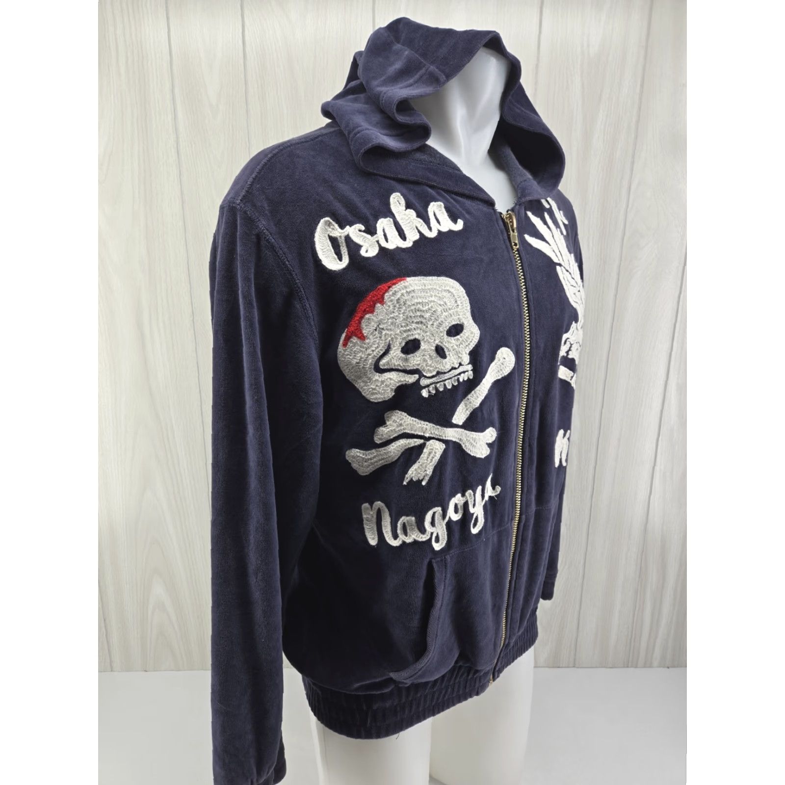 Iro IRO Ochi Jacket Sweatshirt Blue Mens Large Full Zip Hoodie Polyester Size US L / EU 52-54 / 3 - 6 Thumbnail