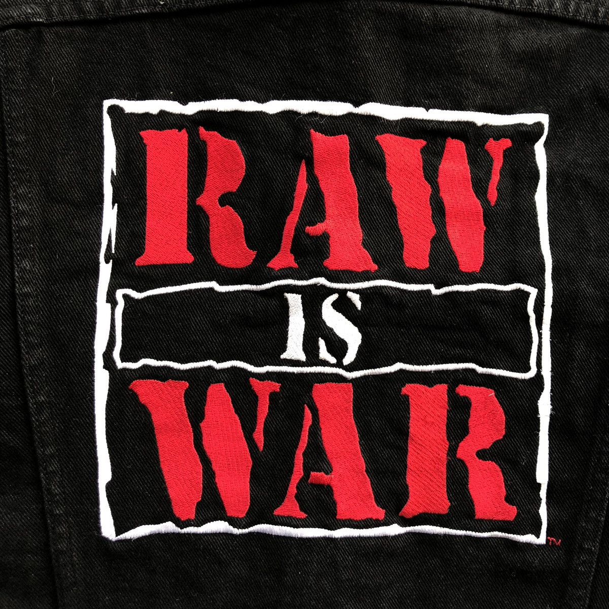 WWF WWF Raw is War 1993 War Zone Vintage Denim Washed Jacket WWE Size US M / EU 48-50 / 2 - 9 Thumbnail