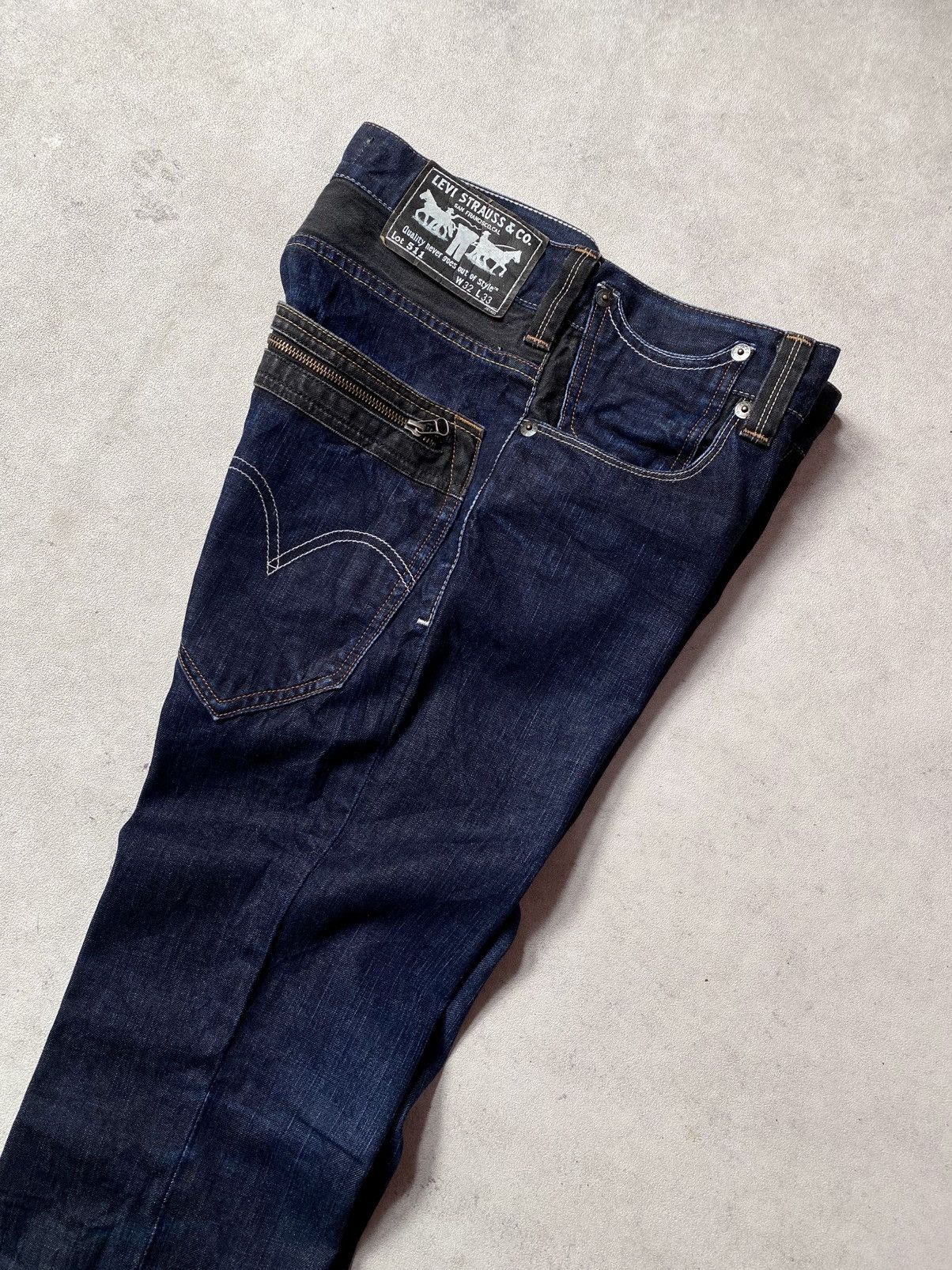 Levi's Vintage 00s Levis 511 Japan Zip Pocket Indigo Denim Size US 32 / EU 48 - 9 Thumbnail