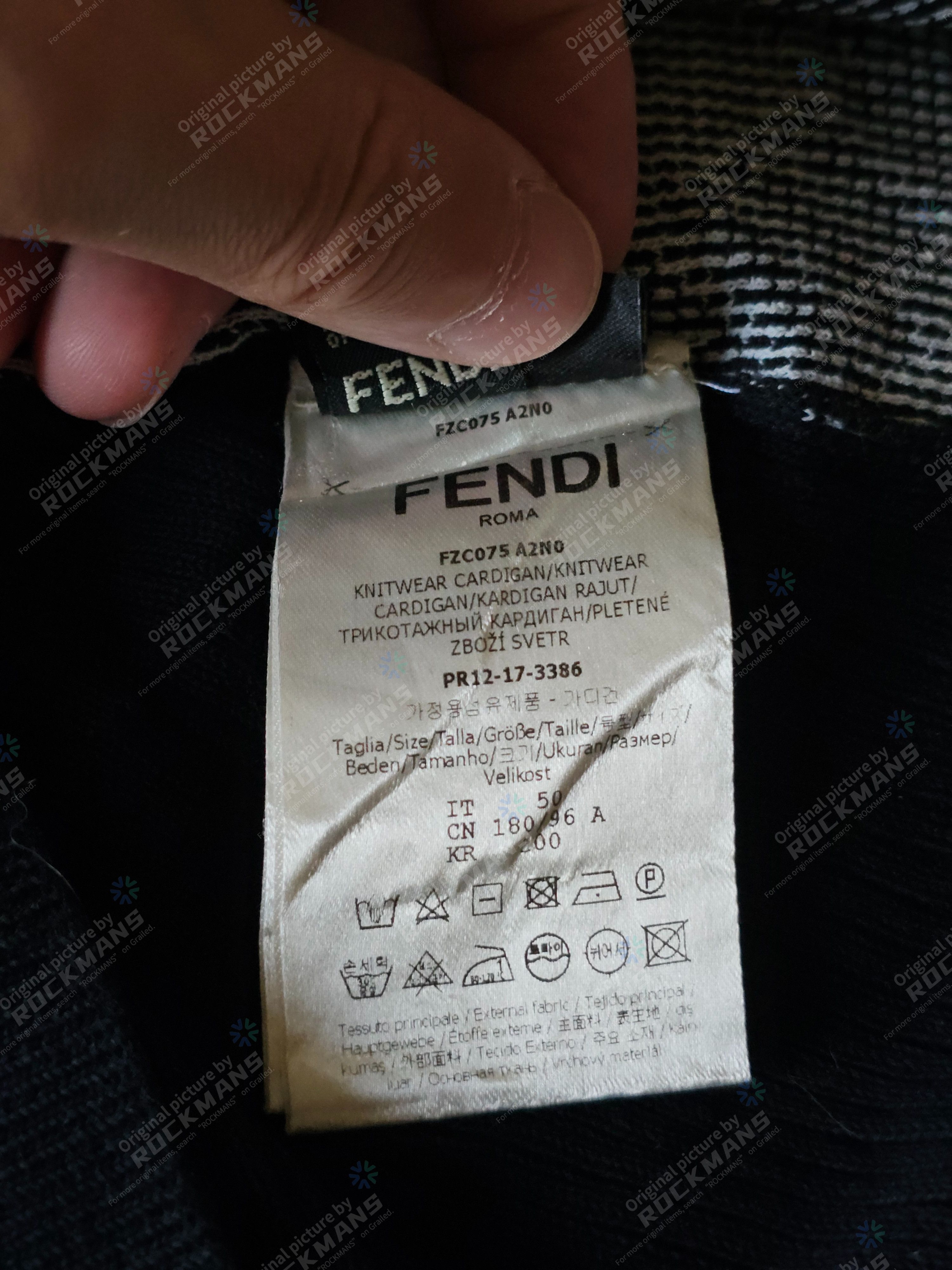 Fendi Fendi Men's Cardigan Size 50 Size US M / EU 48-50 / 2 - 8 Thumbnail