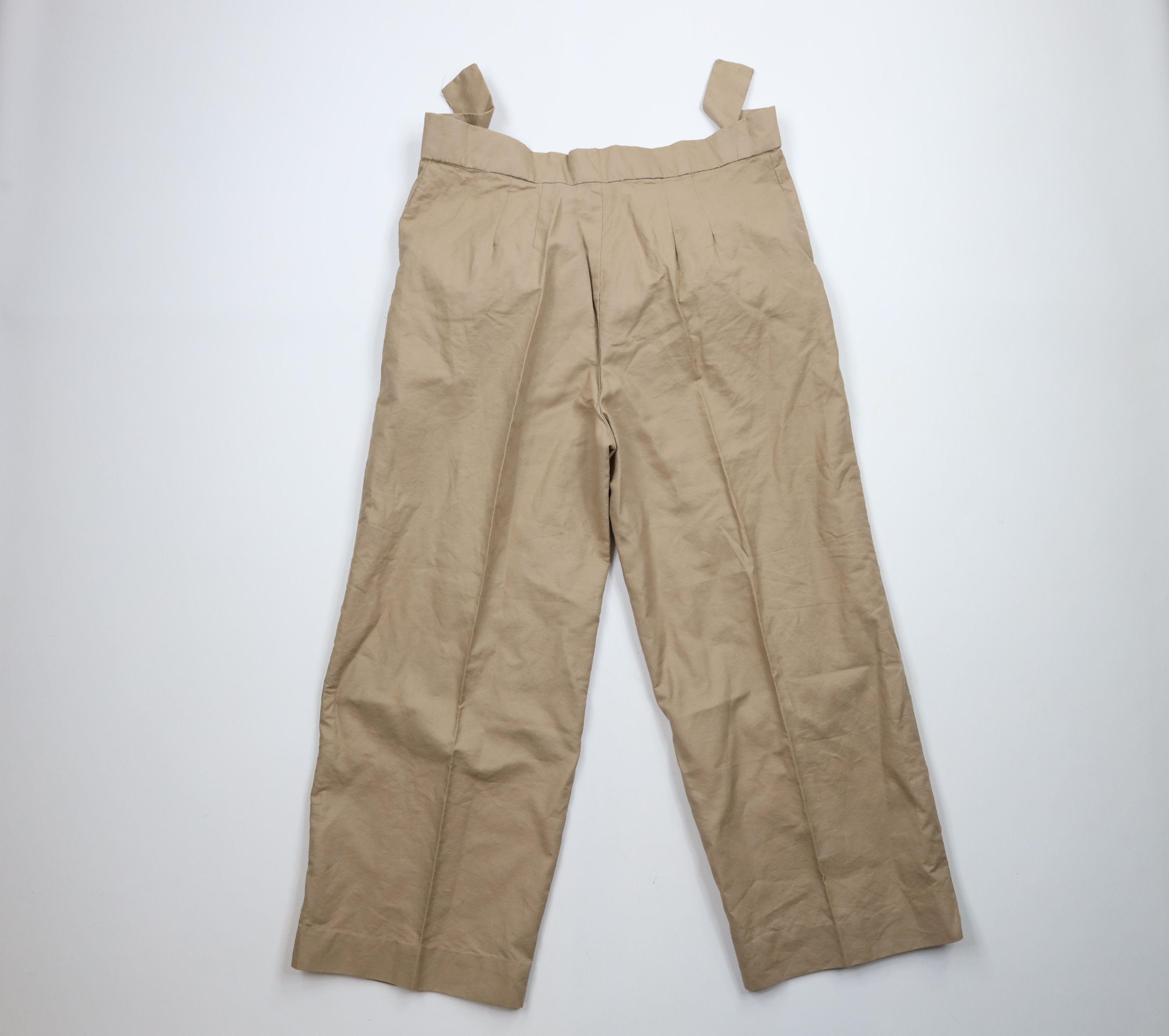 Vintage Vintage 70s Streetwear Button Wide Leg Chino Pants Beige Size 38" / US 16 / IT 52 - 8 Thumbnail