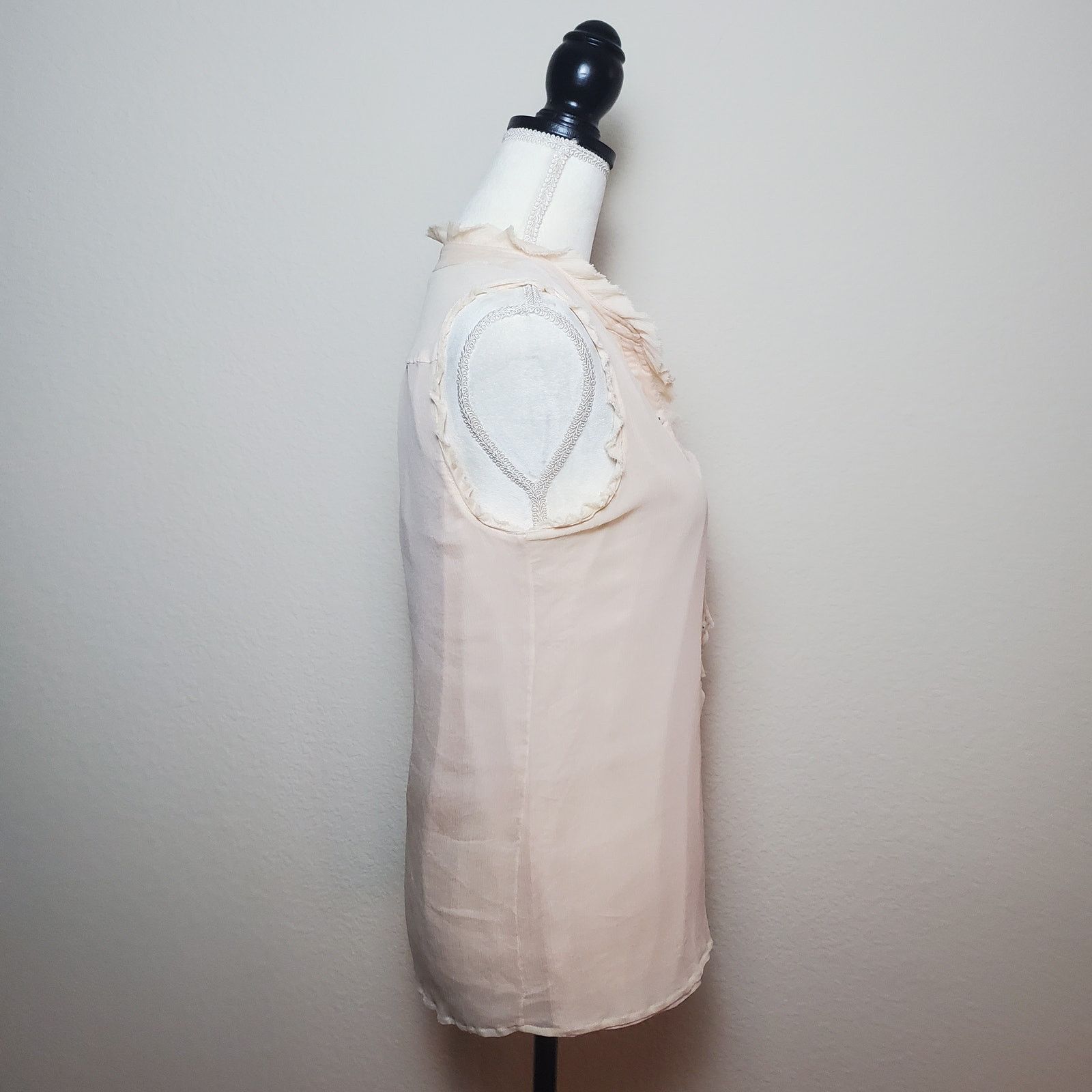 J.Crew J. Crew Natasha Pink Chiffon Blouse 6 Size S / US 4 / IT 40 - 4 Thumbnail