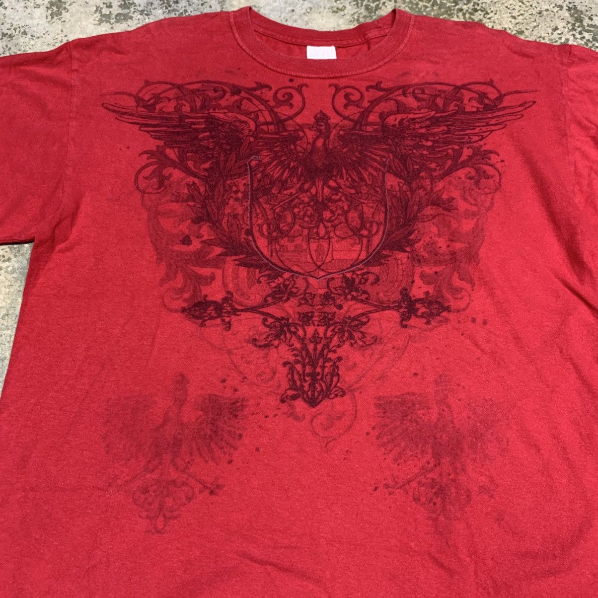 Affliction × Japanese Brand × Vintage Vintage Gothic Eagle Crest Tee Affliction Style Size US L / EU 52-54 / 3 - 2 Thumbnail