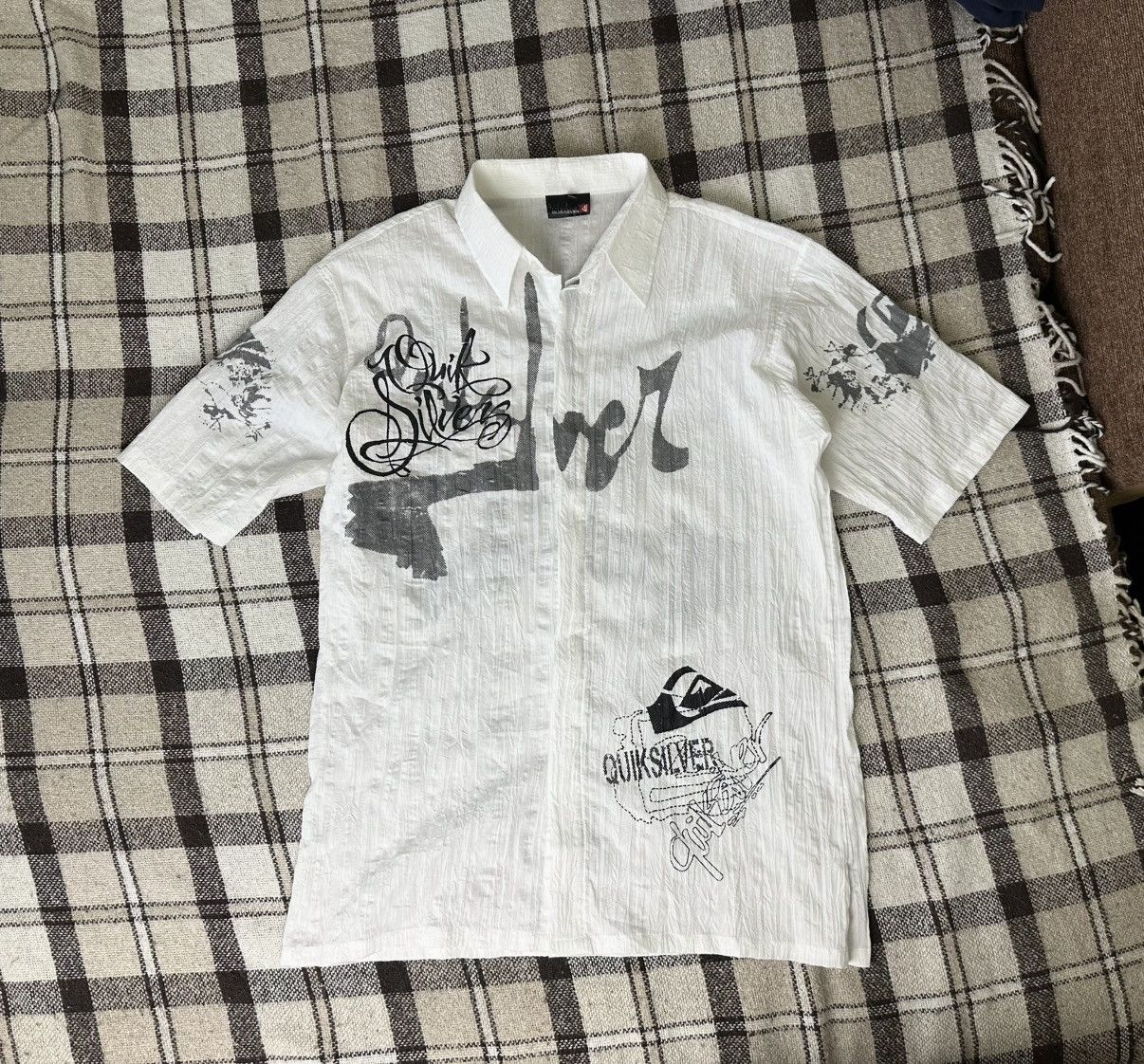 Quiksilver Vintage Unique Quiksilver Surf «CRINKLE» Shirt Size XL-XXL Size US XL / EU 56 / 4 - 1 Thumbnail