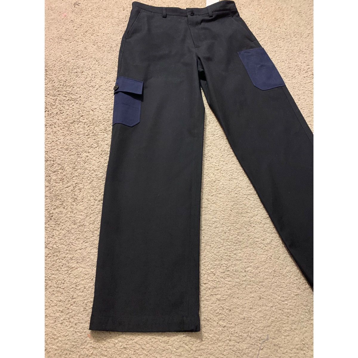Theory THEORY PROJECT NAVY WIDE LEG CARGO PANTS Size US 32 / EU 48 - 2 Thumbnail