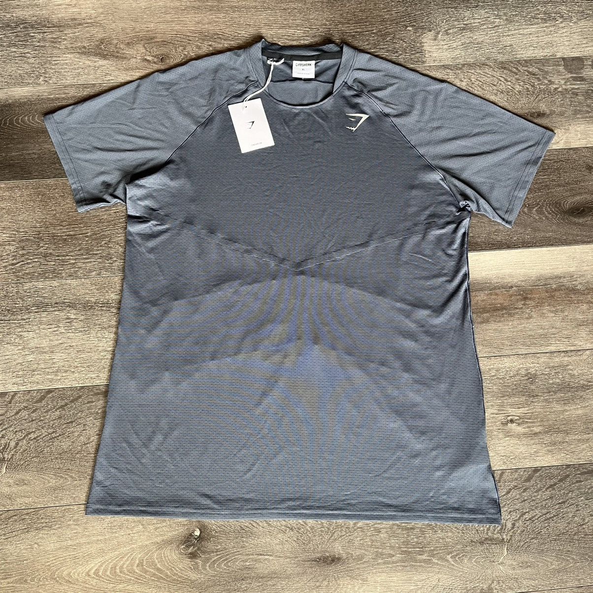 Gymshark New Gymshark Speed T-Shirt Titanium Blue Gym Athletic Wear Size US XL / EU 56 / 4 - 1 Thumbnail