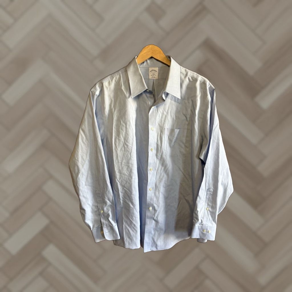 Brooks Brothers Brooks Brothers Womens Blue Long Sleeve Button-Up Shirt Size 17 4/5 Size XXL / US 16-18 / IT 52-54 - 1 Thumbnail