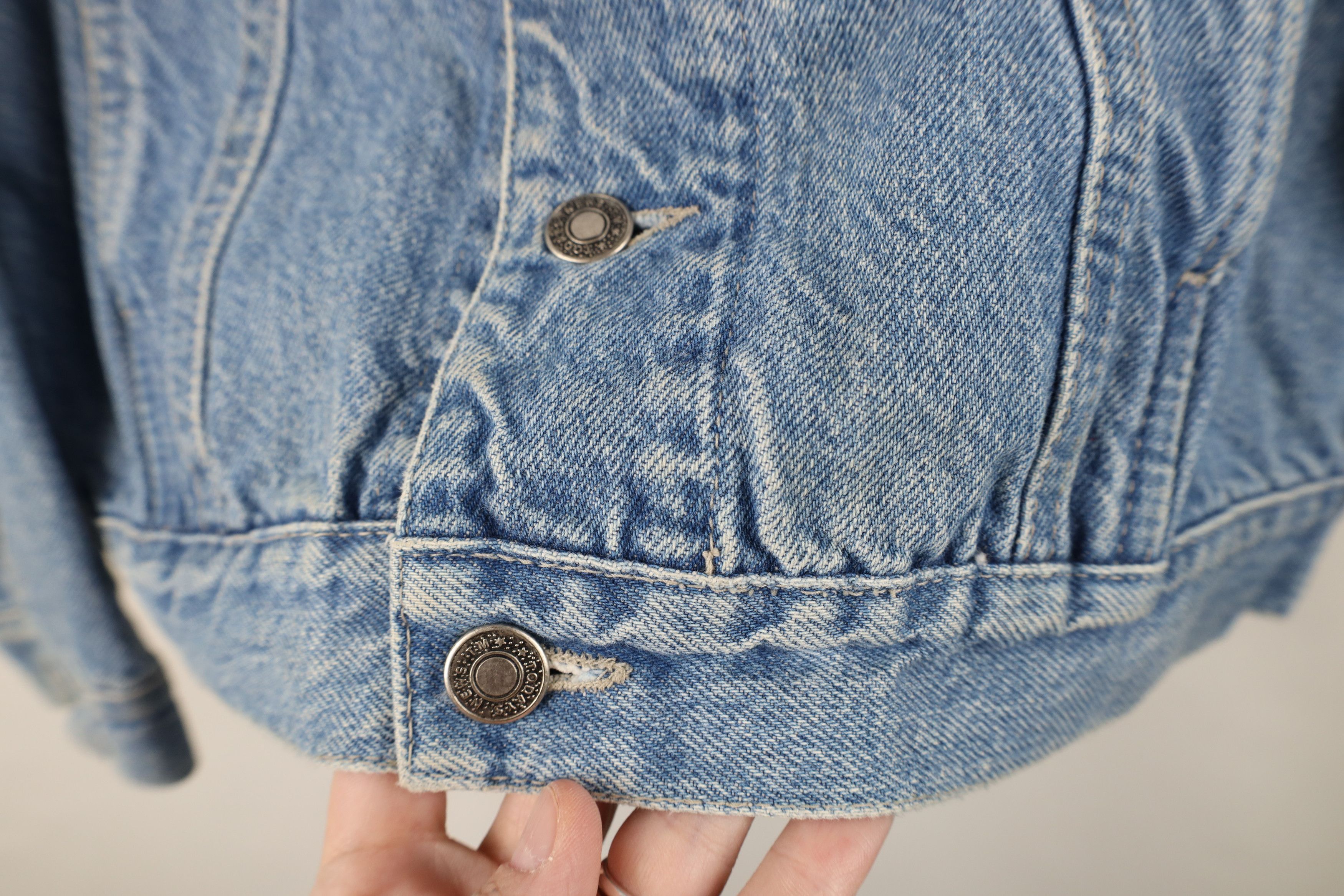 Vintage Vintage 90s Streetwear Denim Jean Trucker Jacket Blue Cotton Size US S / EU 44-46 / 1 - 4 Thumbnail