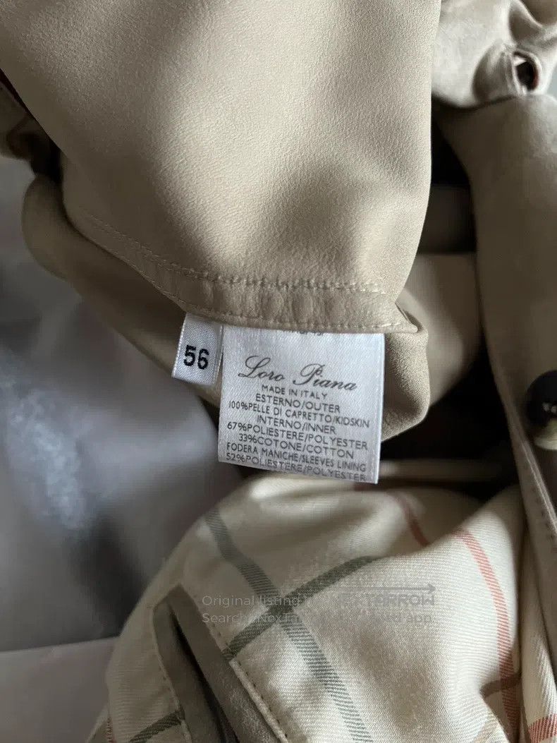 Loro Piana Loro Piana Kidskin Beige Grey Long Trench Coat Size US XL / EU 56 / 4 - 4 Thumbnail