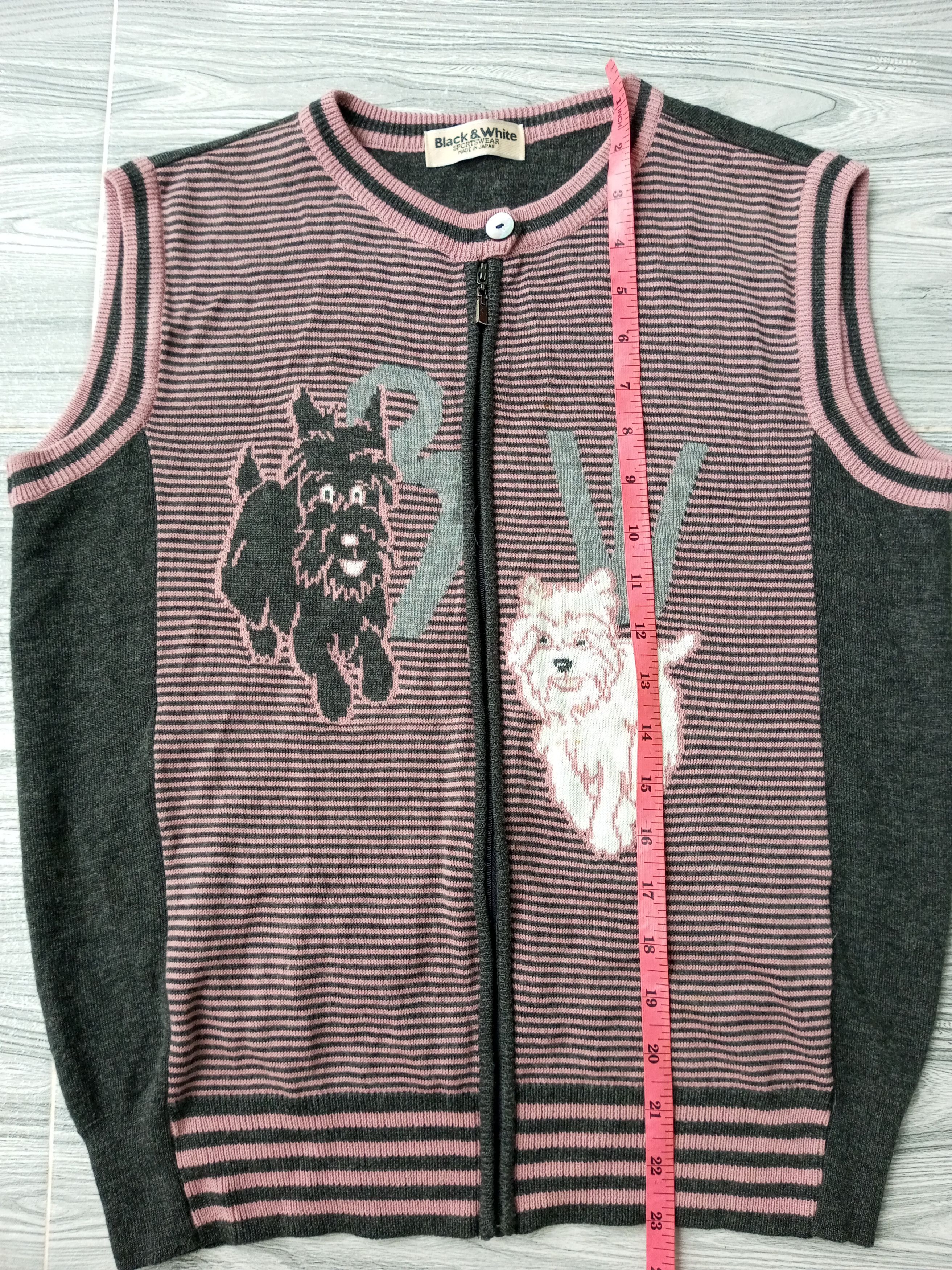 Japanese Brand × Vintage Vintage Black & White Japanese Brand Knit Wear Size US L / EU 52-54 / 3 - 5 Thumbnail