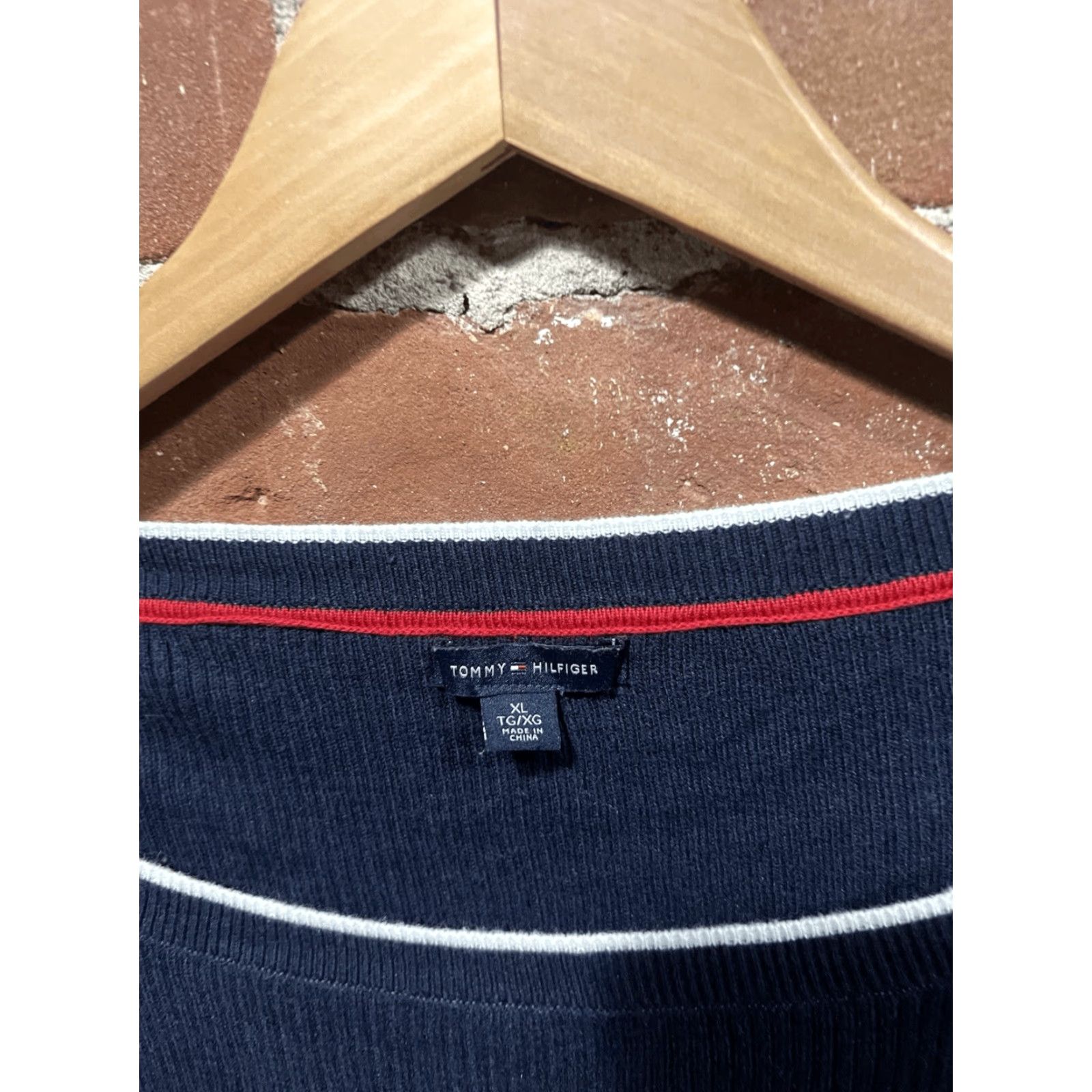 Tommy Hilfiger Tommy Hilfiger Womens Blue Knit Striped Pullover Sweatshirt Size XL Size XL / US 12-14 / IT 48-50 - 3 Thumbnail