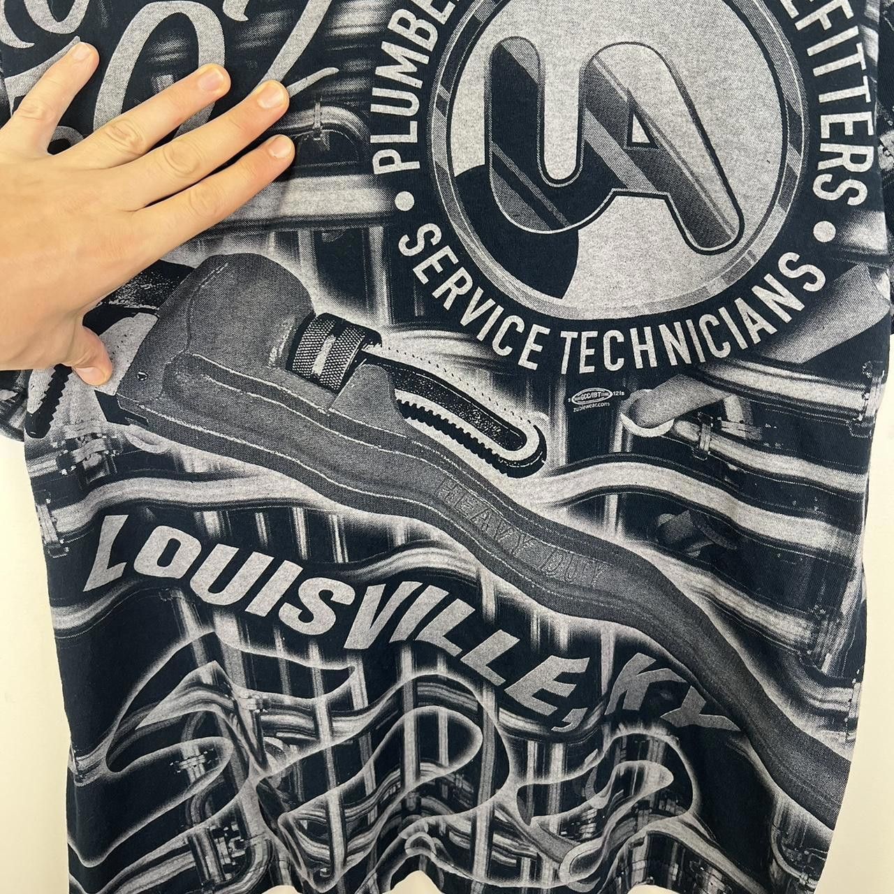 Vintage Vintage UA Plumbers & Pipefitters T-Shirt - Louisville, KY Size US XL / EU 56 / 4 - 3 Thumbnail