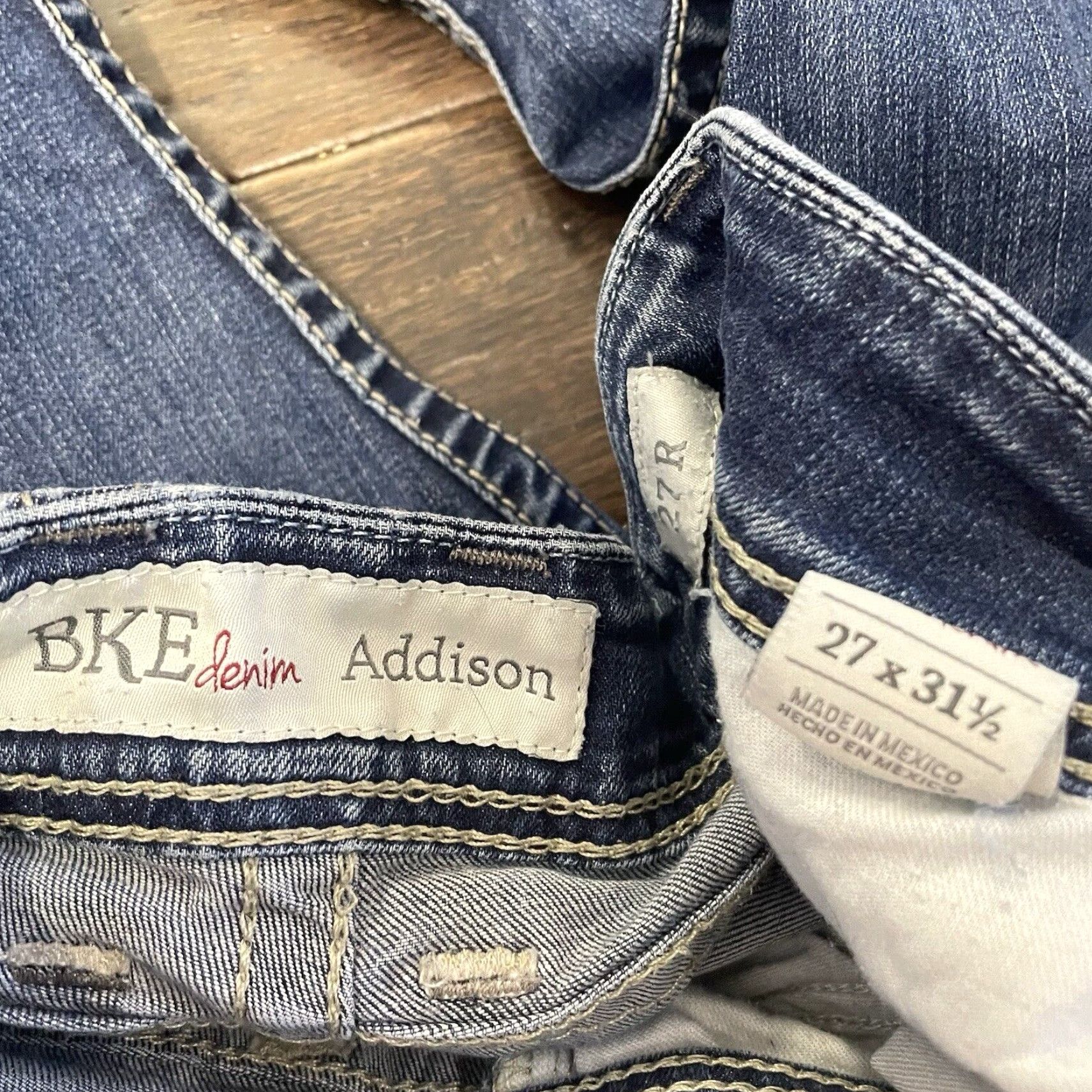 BKE BKE Blue Straight Leg Jeans Womens 27x31.5 Size 27" / US 4 / IT 40 - 4 Thumbnail