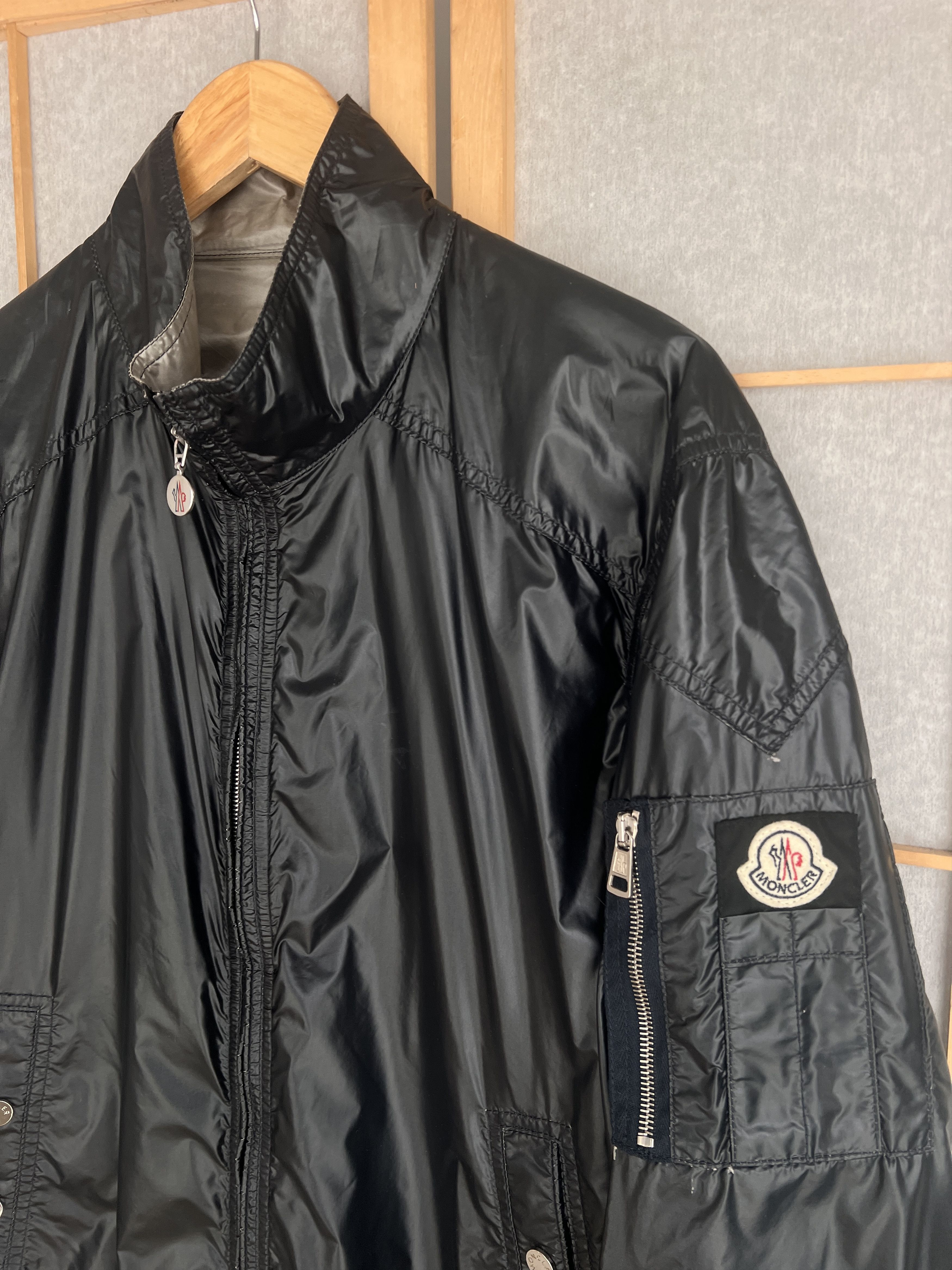 Moncler Moncler Pomolos jacket luxury PU leather vintage bomber rare Size US L / EU 52-54 / 3 - 4 Thumbnail
