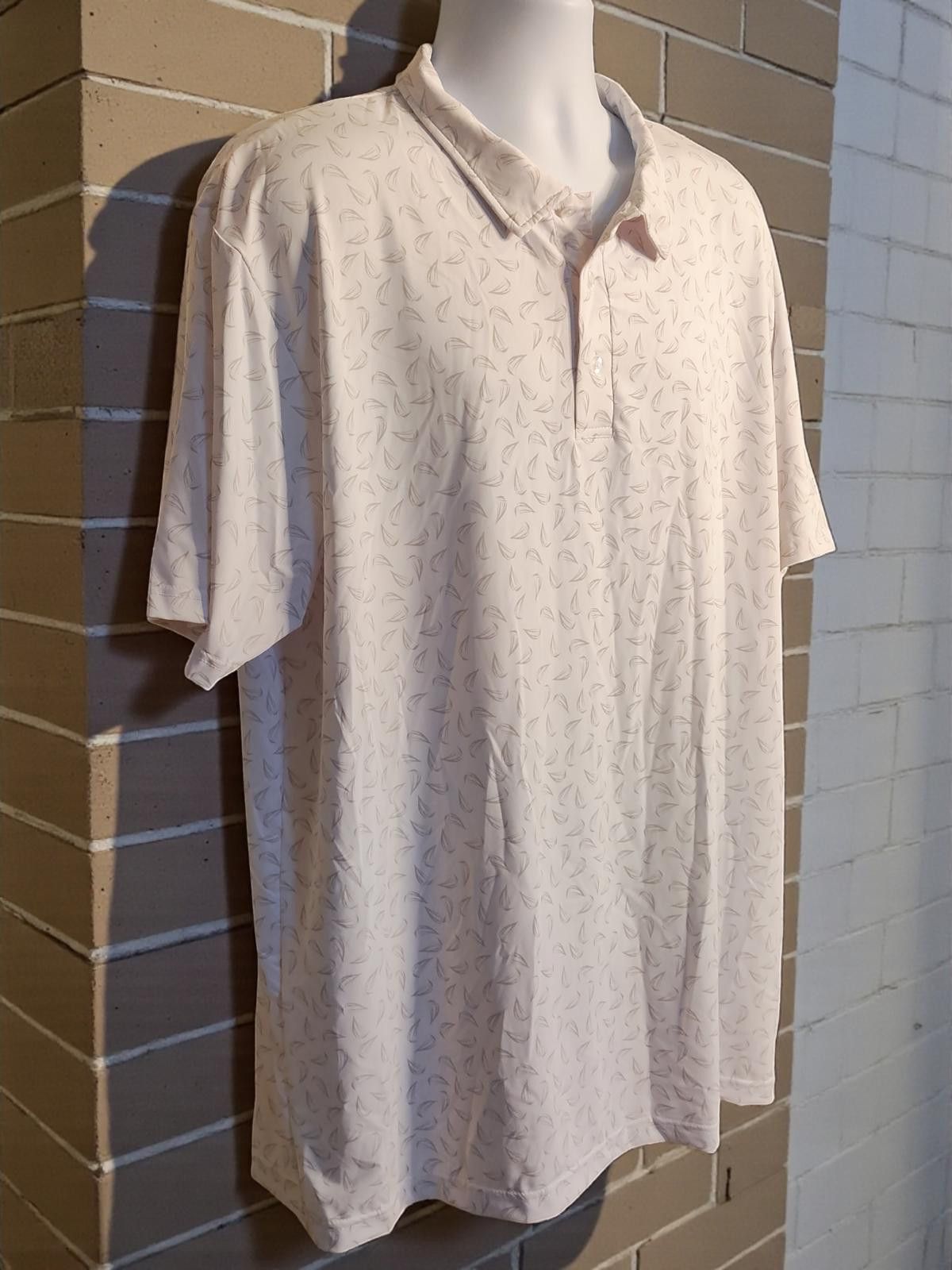 Other Men's White Polo Shirt with Subtle Pattern by TOPSAIL RE Size US XL / EU 56 / 4 - 3 Thumbnail
