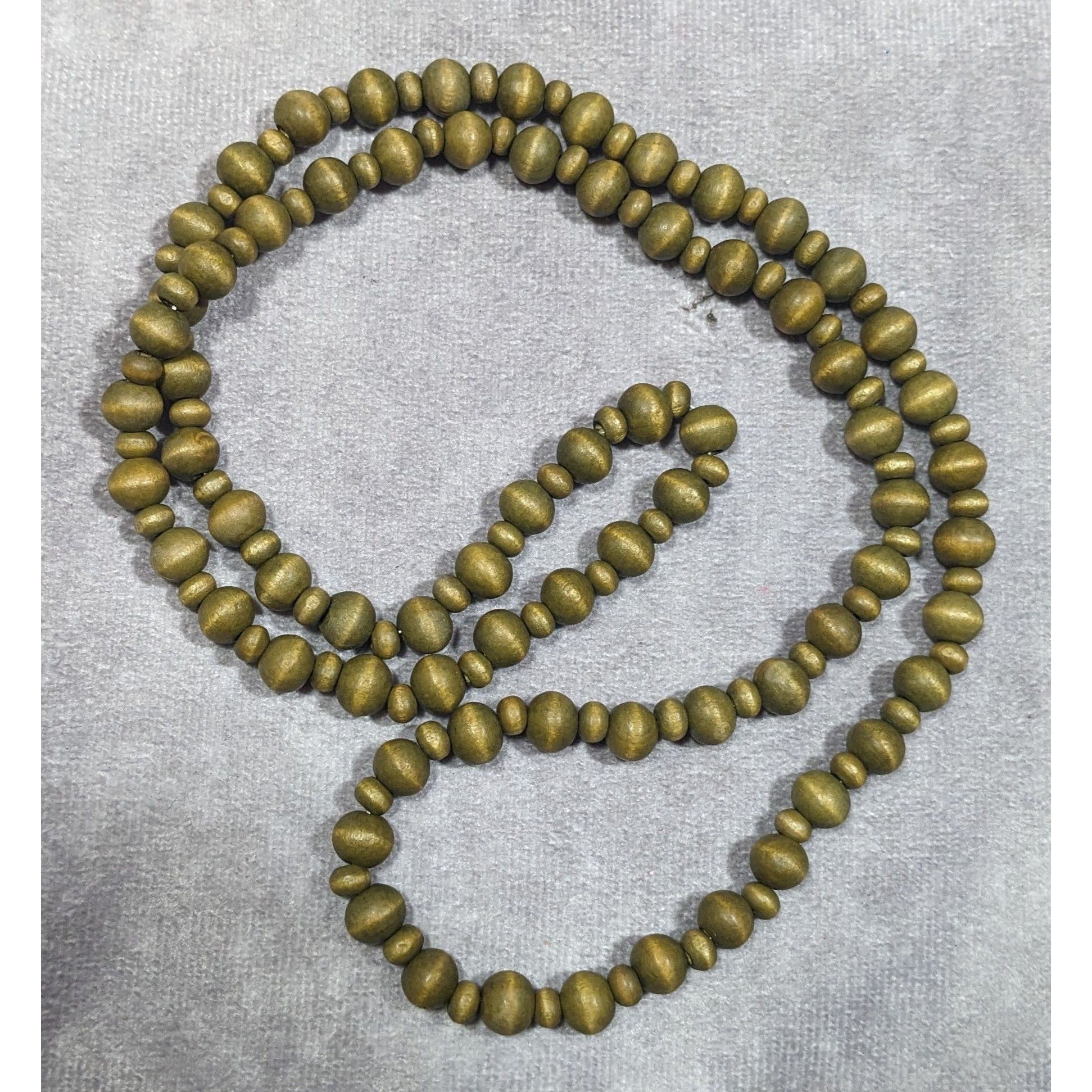 Other Retro Hippie Green Dyed Wood Beaded Necklace Size ONE SIZE - 8 Thumbnail