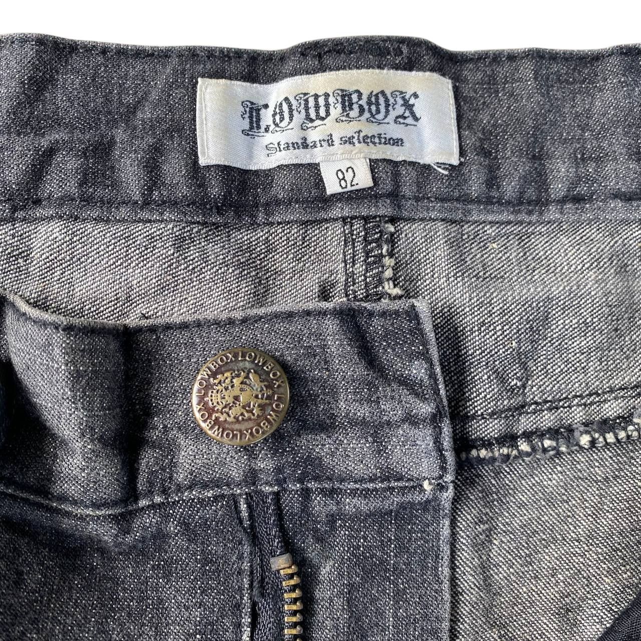 LOWBOX Archival LOWBOX Distressed Mud-Wash Denim Faded Black Grunge Size US 32 / EU 48 - 16 Thumbnail