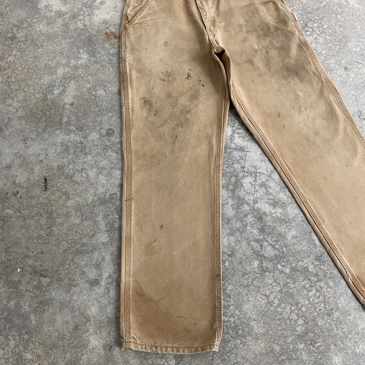 Carhartt Vintage Carhartt Faded Tan Dirty Carpenter Work Pants Size US 29 - 7 Thumbnail