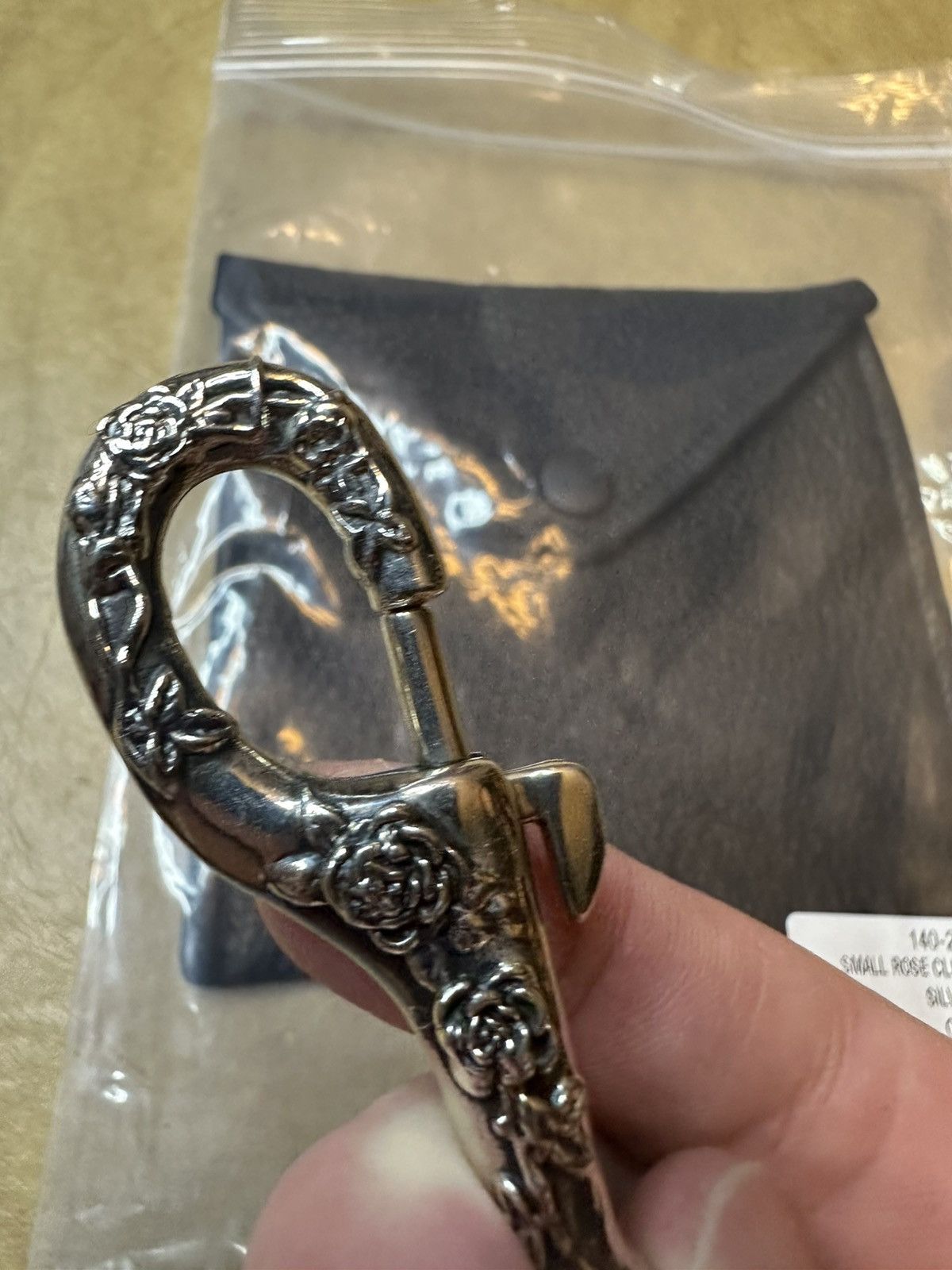 Enfants Riches Deprimes Small Rose Clip Keyholder in Silver