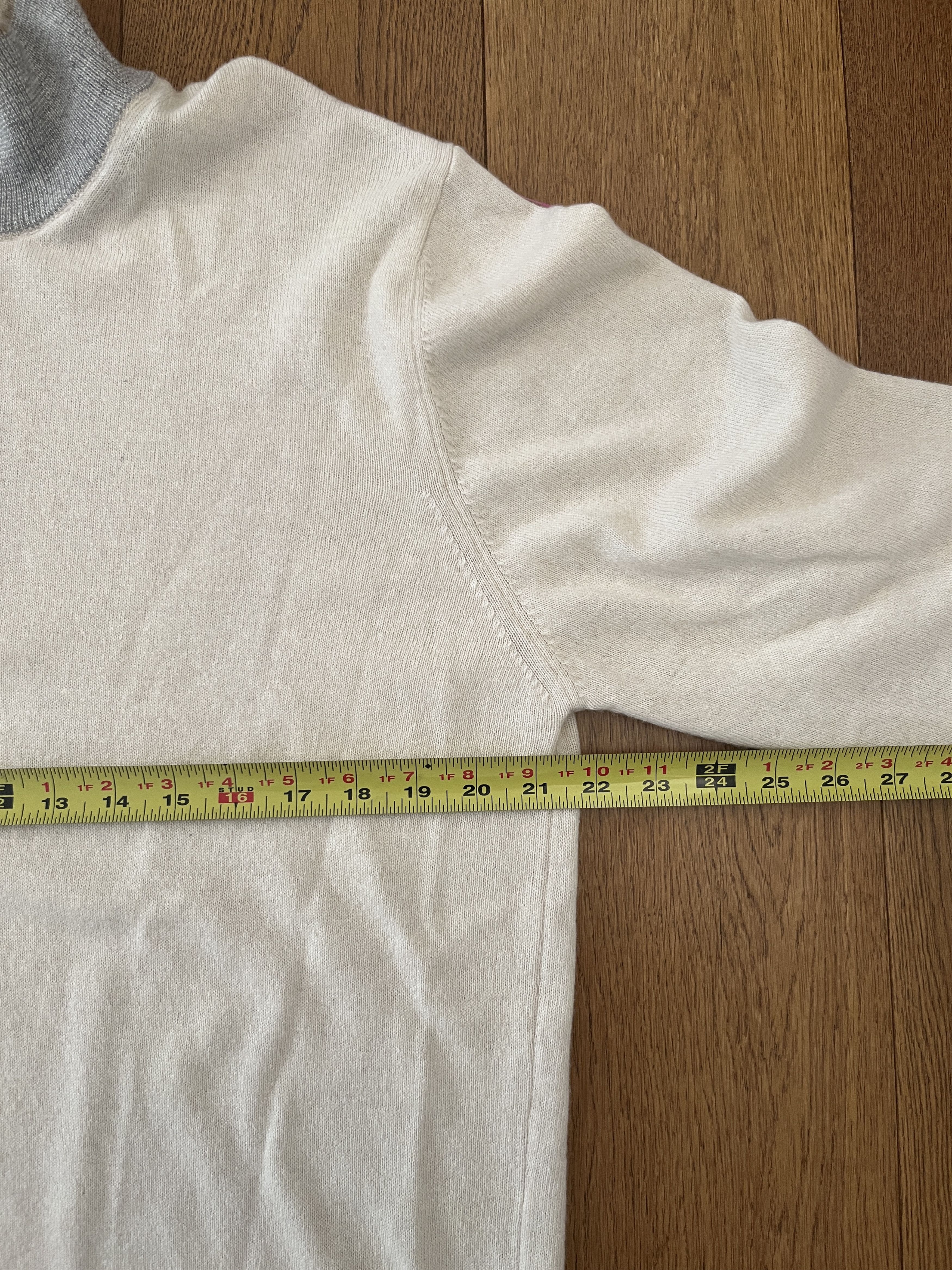 Vintage Codice Italian Merino Wool Cashmere 1/4 Zip Sweater 52 Size US L / EU 52-54 / 3 - 4 Thumbnail
