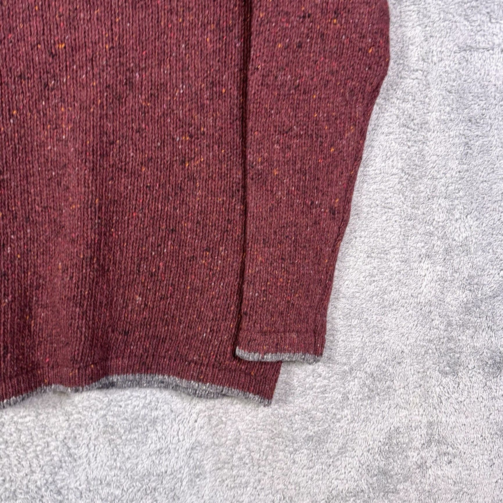 Vintage VINTAGE Ireland's Eye Sweater Mens L Fishermans Wool Cashmere Knit V Neck Speckle Dublin Shirt Mens L Red Wool Geometric Knit Pullover Size US L / EU 52-54 / 3 - 3 Thumbnail
