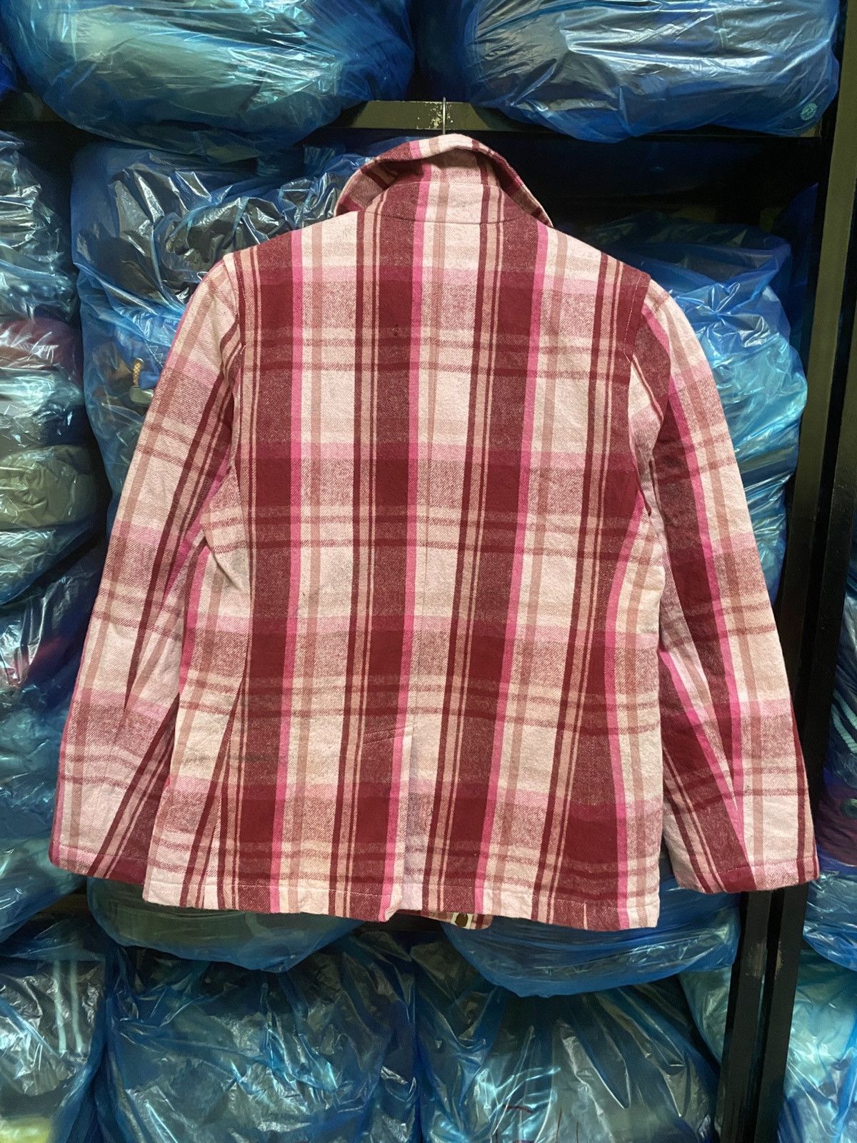 Nigo Vintage A Bathing Ape Pink Plaid Wool-Style Peacoat NIGO Era Size US S / EU 44-46 / 1 - 17 Thumbnail