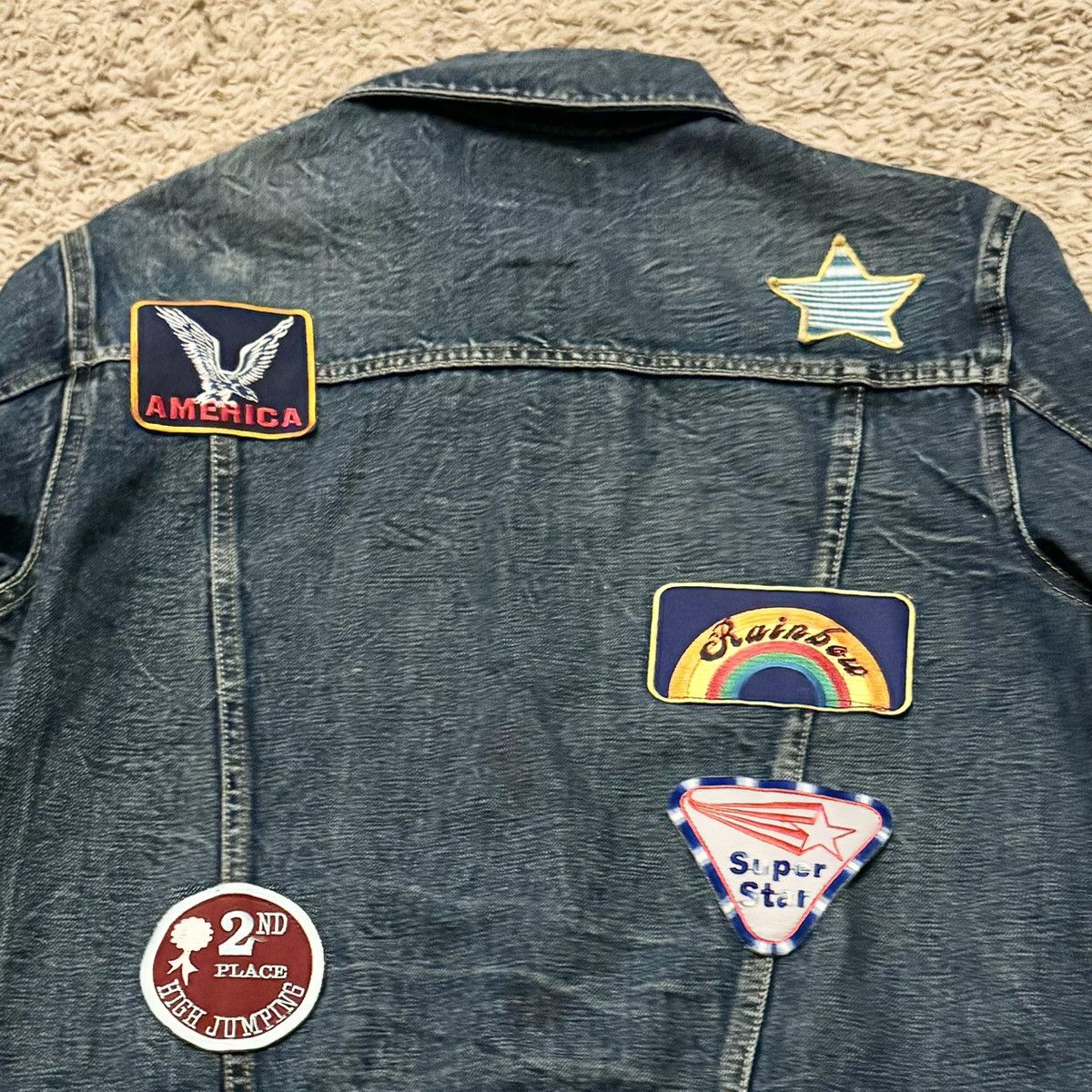 Gap × Vintage VINTAGE GAP PATCHWORK DENIM JACKET! Size US M / EU 48-50 / 2 - 7 Thumbnail