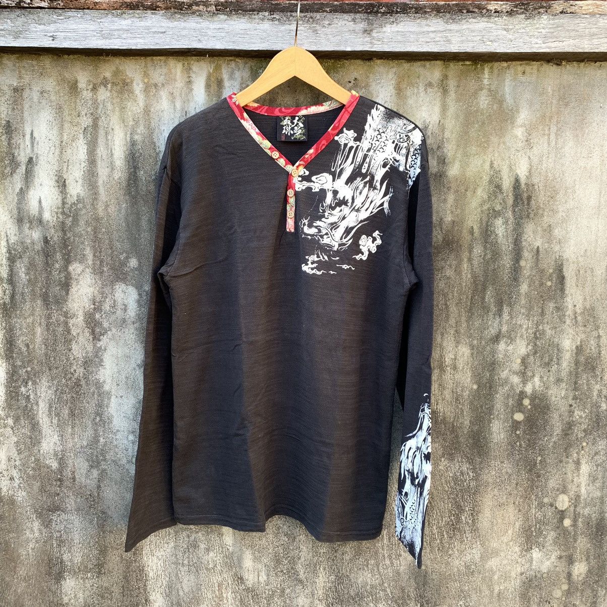 Japanese Brand 🐉JAPANESE TRADITIONAL DRAGON LONG SLEEVE SUKAJAN STYLE🐉 Size US L / EU 52-54 / 3 - 10 Thumbnail
