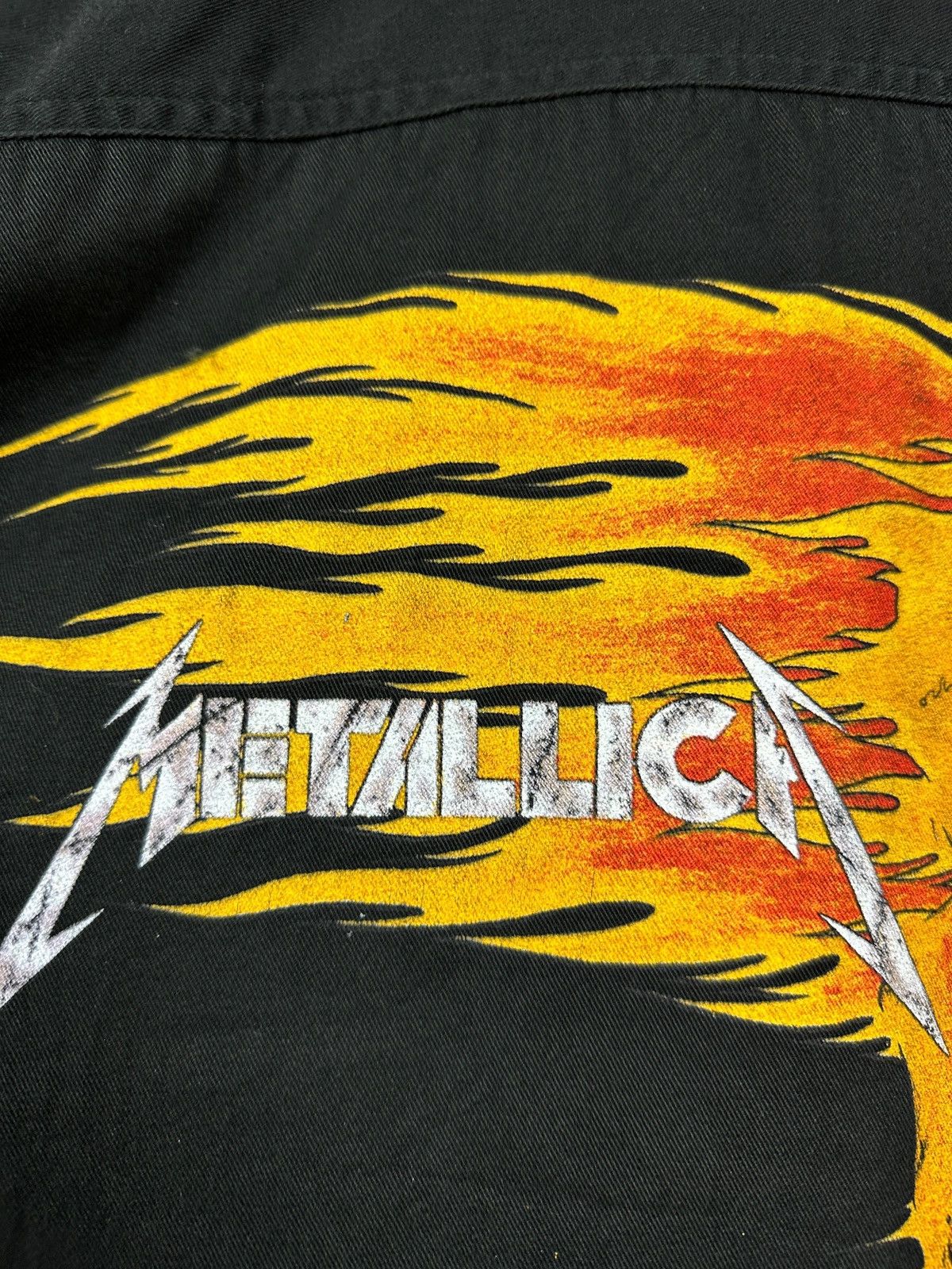 Band Tees Vintage Metallica Pushead Button Up Short Sleeve Shirt Size US XXL / EU 58 / 5 - 17 Thumbnail