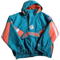 STARTER, Jackets & Coats, Pro Line By Starter Vintage Miami Dolphins  Quilted Lined Bomber Jacket