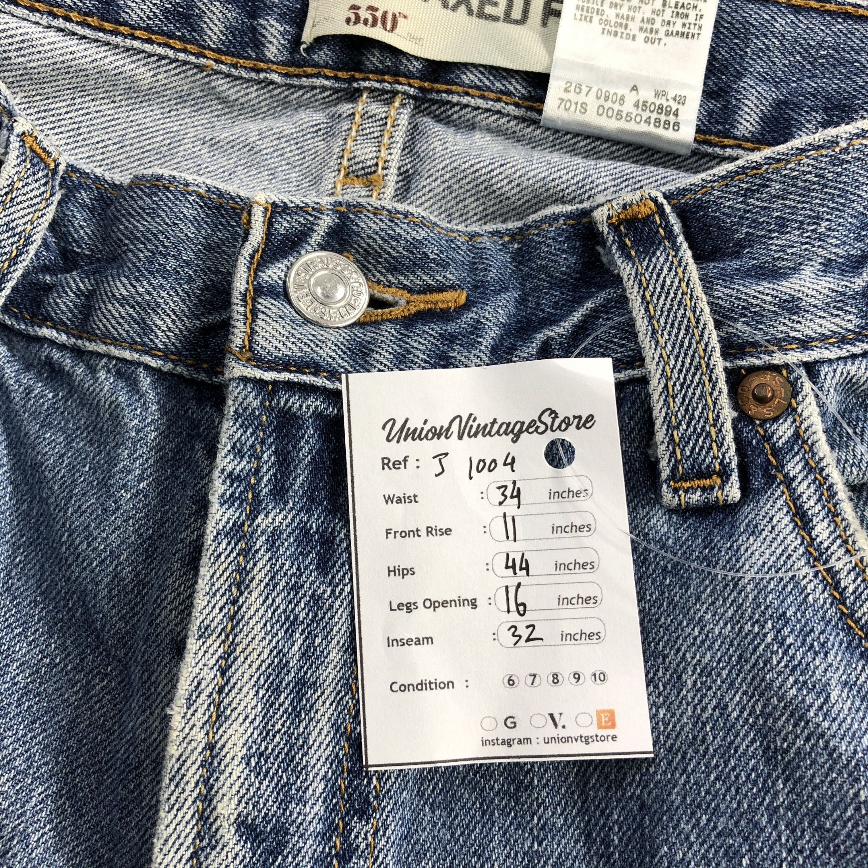 Levi's Vintage Levis Jeans Lot 550 Stone Washed Denim-J1004 Size US 33 - 12 Thumbnail