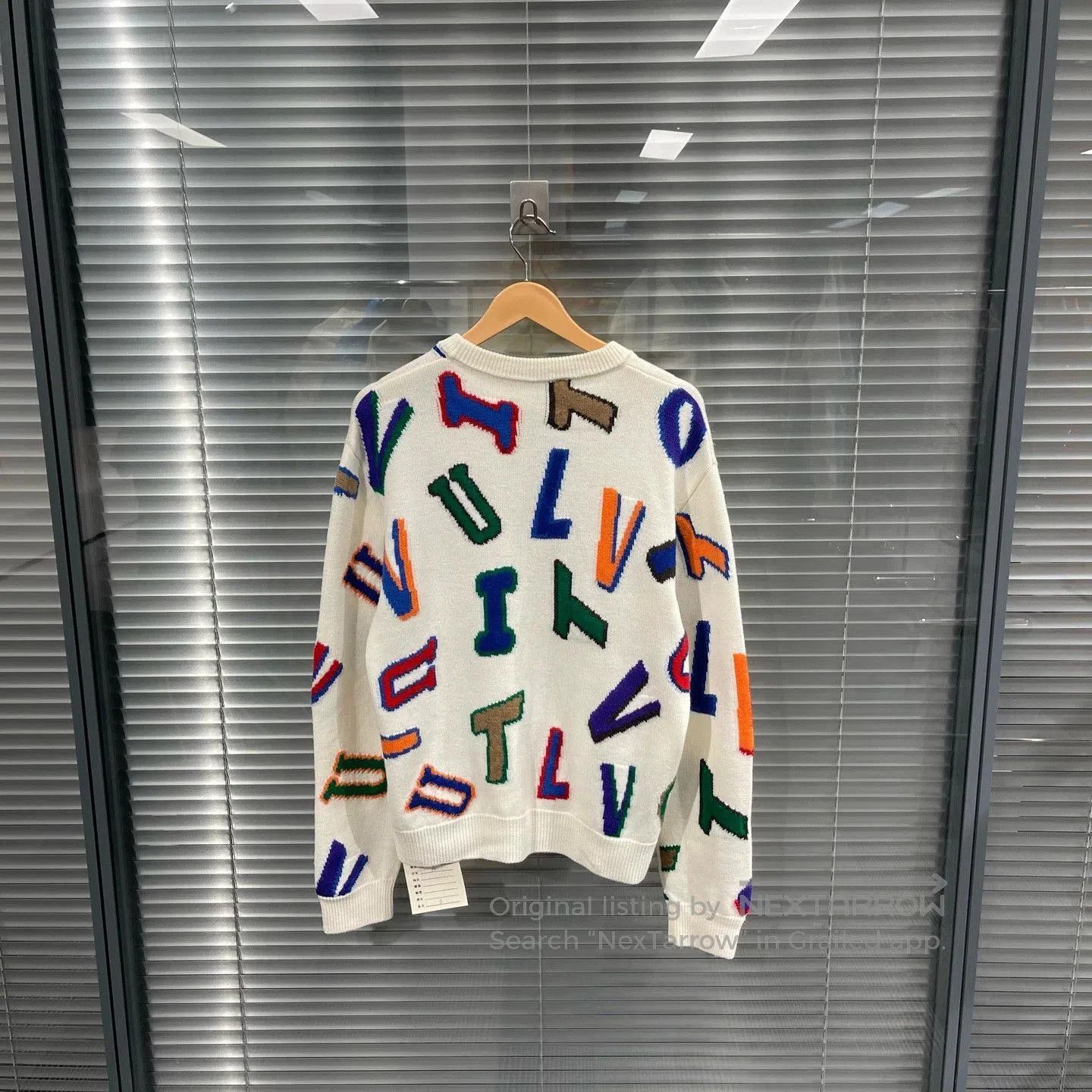 Louis Vuitton Beige Sweater with Colorful Letter Print. Size US S / EU 44-46 / 1 - 2 Thumbnail