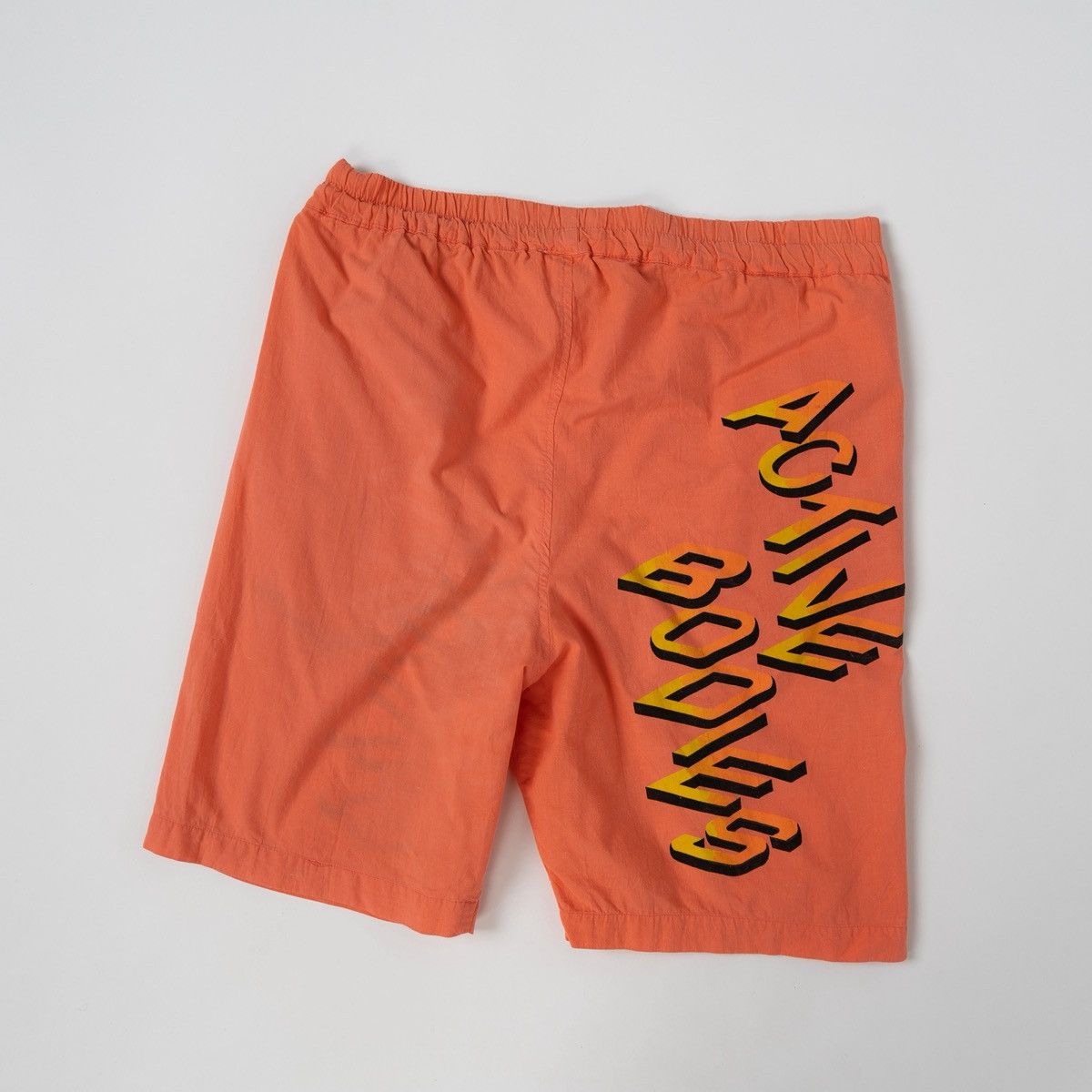 Casablanca Casablanca Mens Vintage Orange Shorts Graphic Summer Casual Size US 36 / EU 52 - 2 Thumbnail