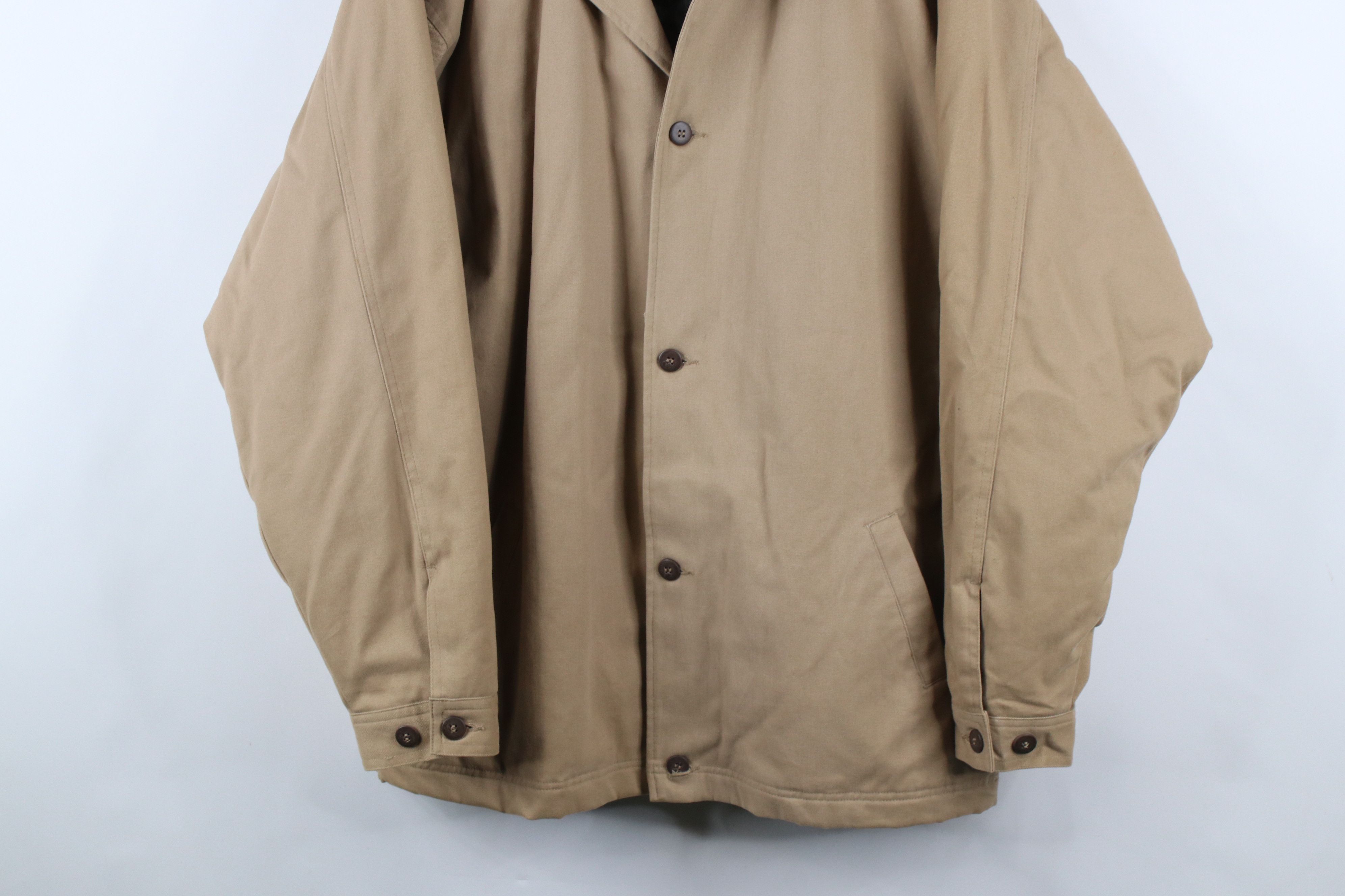 Vintage Vintage 90s Streetwear Leather Quilted Chore Barn Jacket Size US L / EU 52-54 / 3 - 3 Thumbnail