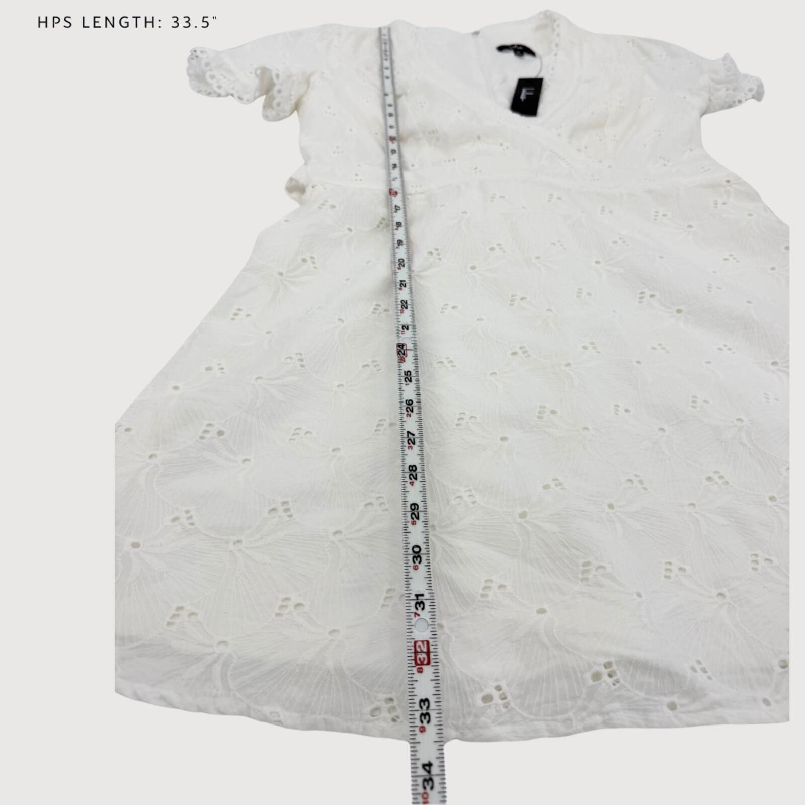 Lulus Lulus White Eyelet Mini Dress Floral Wrap Style NWT XL Size XL / US 12-14 / IT 48-50 - 7 Thumbnail