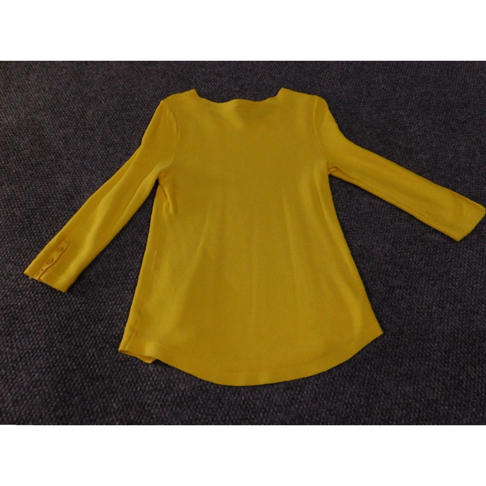 Talbots Talbots sweater womens Small yellow knit buttons stretch pullover Size S / US 4 / IT 40 - 7 Thumbnail
