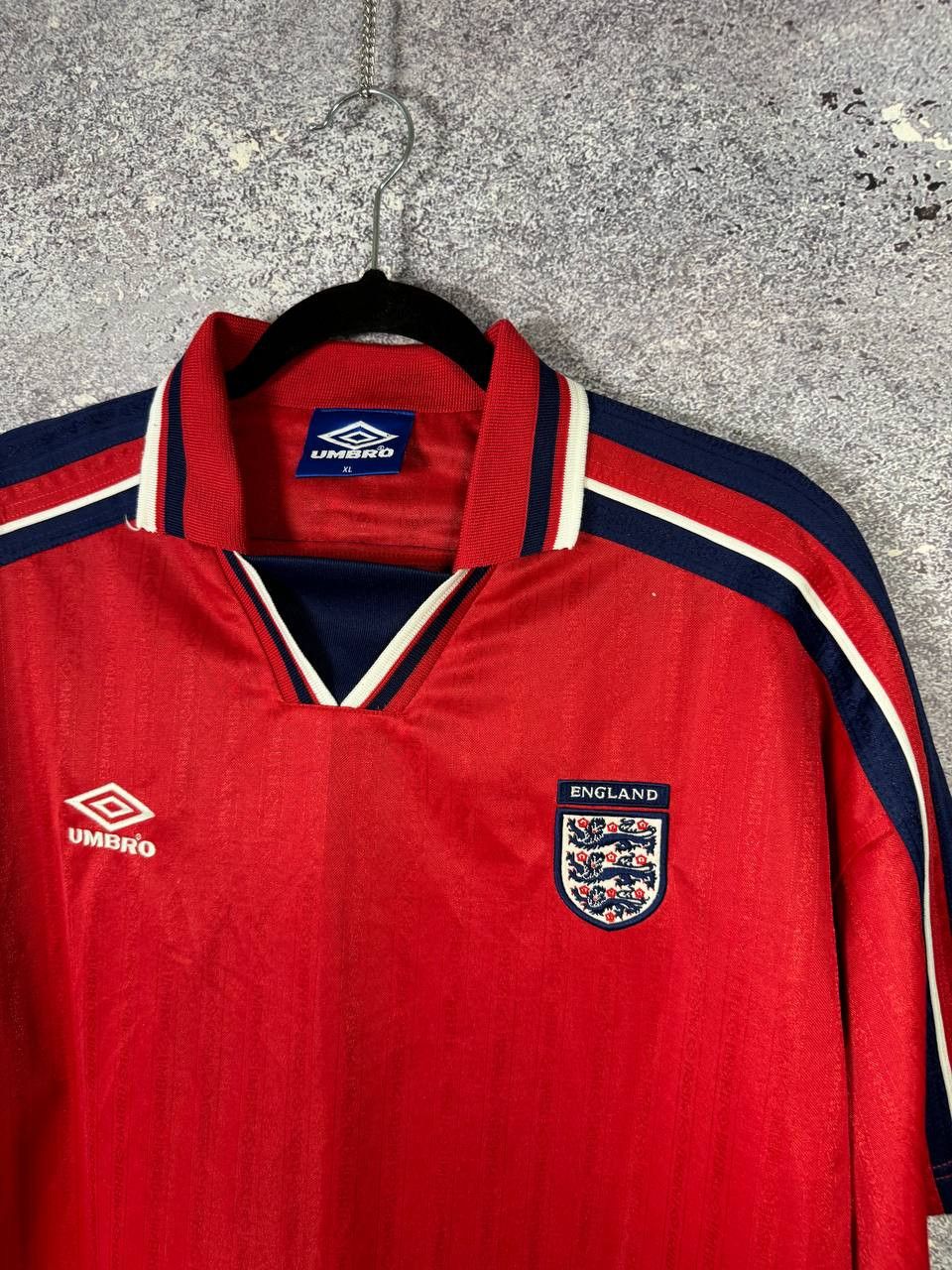 Umbro 90's England National Team 1992 Umbro Soccer Jersey Size US XL / EU 56 / 4 - 7 Thumbnail