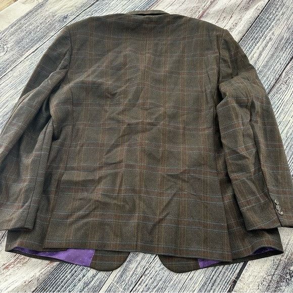Other CHAGALL De France 100% Wool Brown Plaid Men's Blazer - Class Size 50L - 5 Thumbnail
