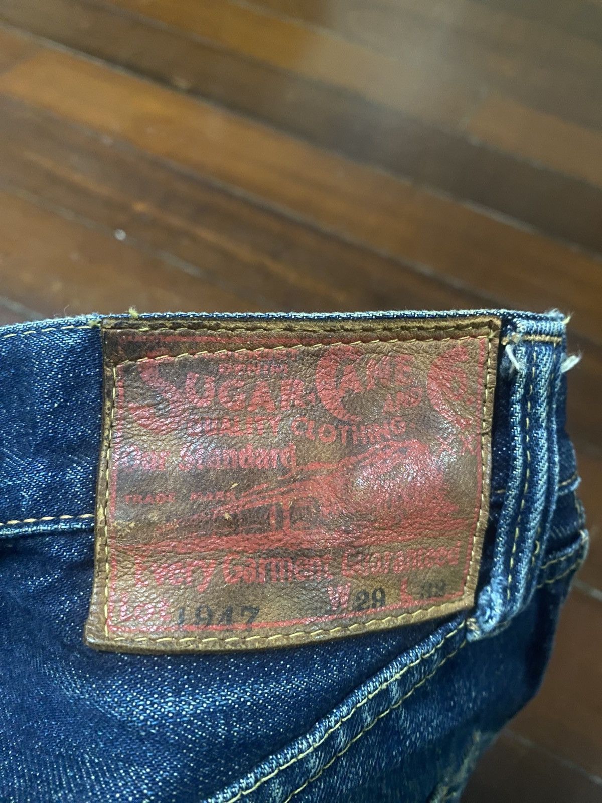 Sugar Cane Vintage Sugar cane 1947 distressed mud wash rusty jeans Size US 31 - 23 Thumbnail